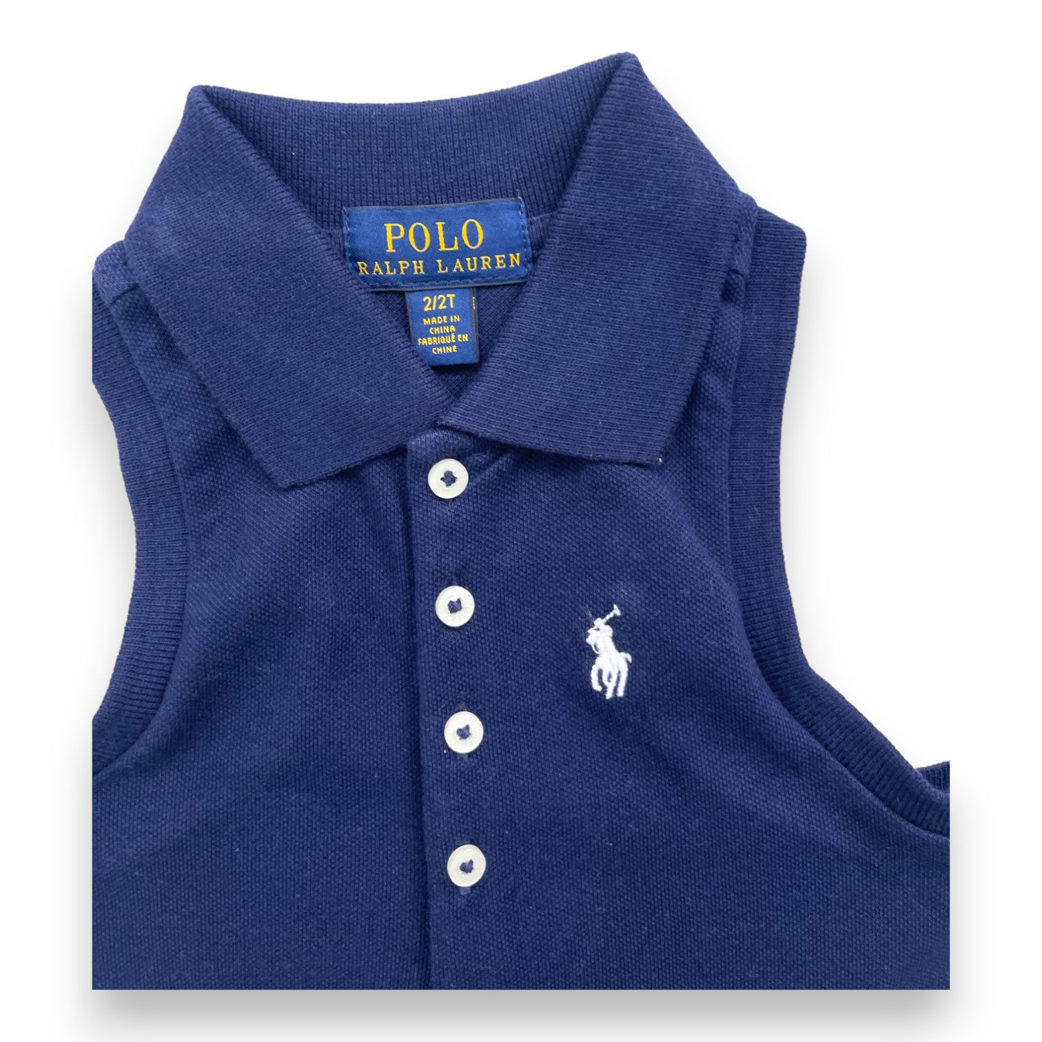 RALPH LAUREN - Marineblaues ärmelloses Kleid - 2 Jahre