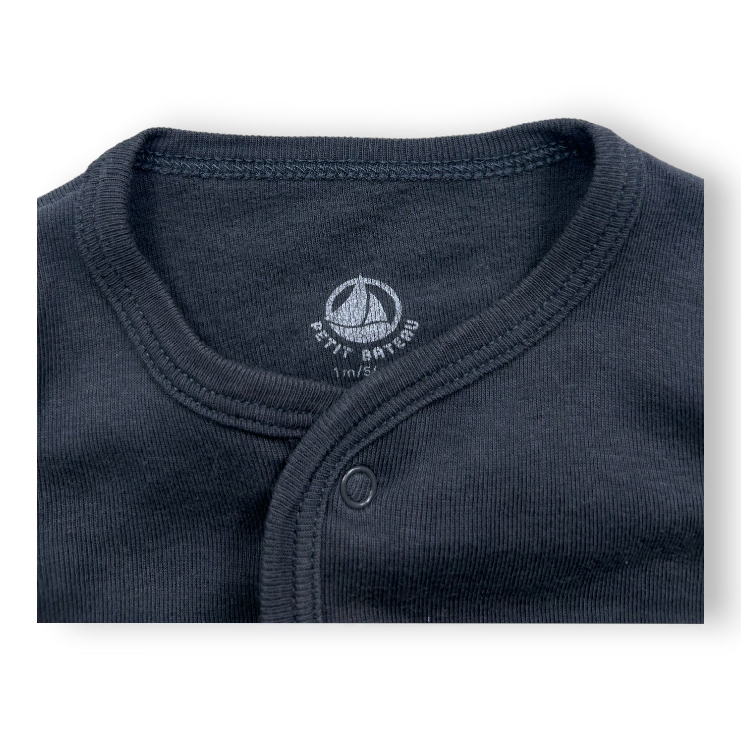 PETIT BATEAU - Ensemble 2 pièces uni noir - 1mois