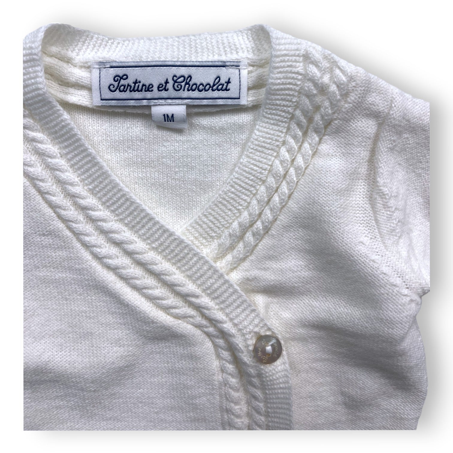 TARTINE & CHOCOLAT - Ecrufarbenes Herz-Tuch - 1 Monat