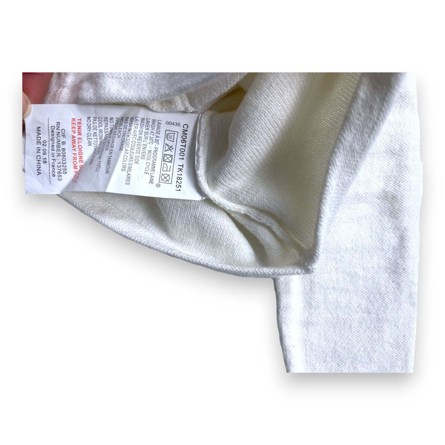 TARTINE & CHOCOLAT - Ecrufarbenes Herz-Tuch - 1 Monat