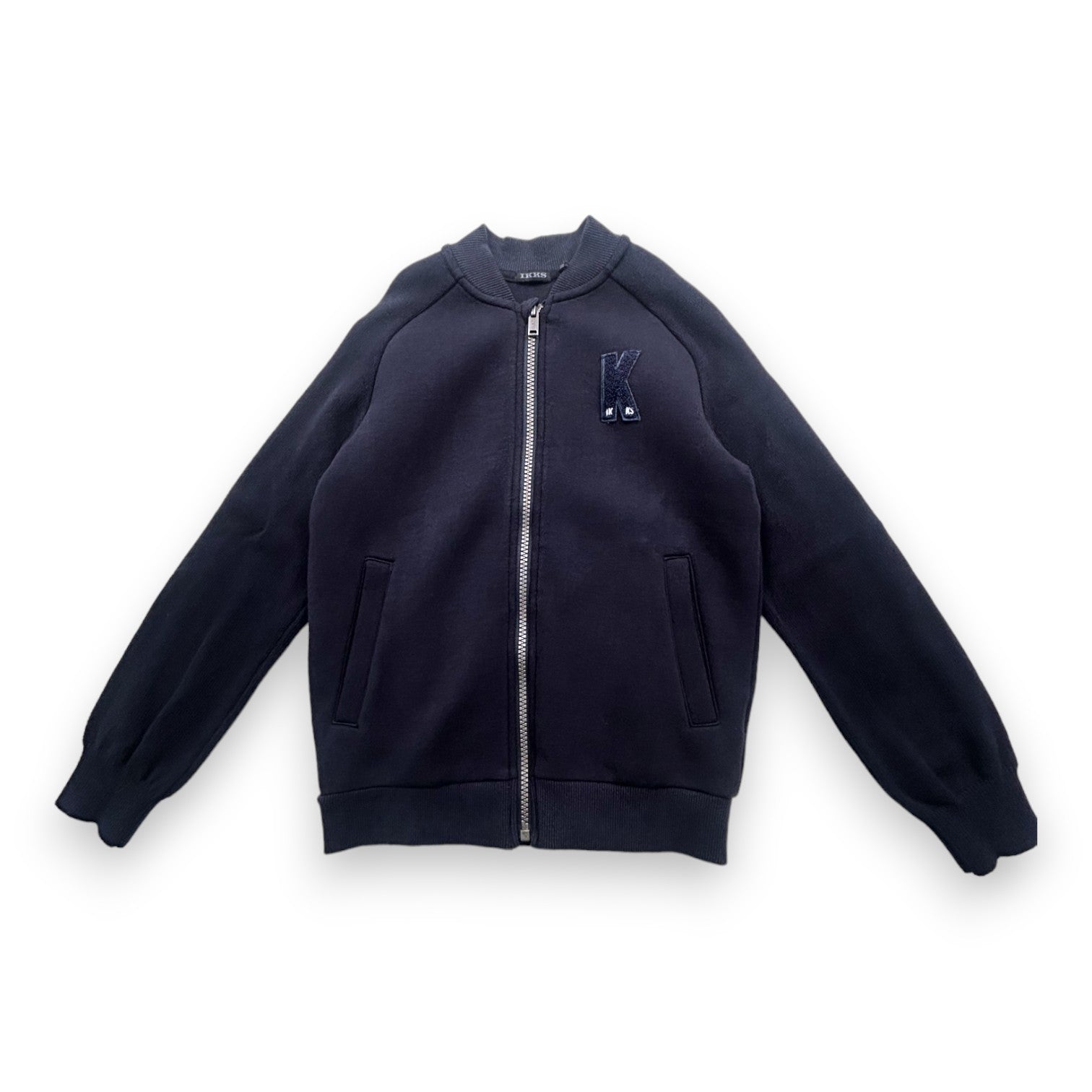 IKKS - Veste bombers bleu marine manches longues broderie dos - 8 ans