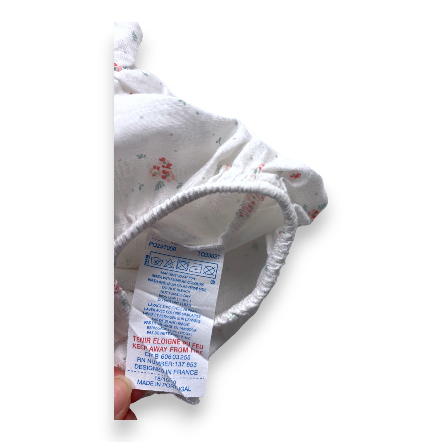 TARTINE & CHOCOLAT - White floral romper - 3 months