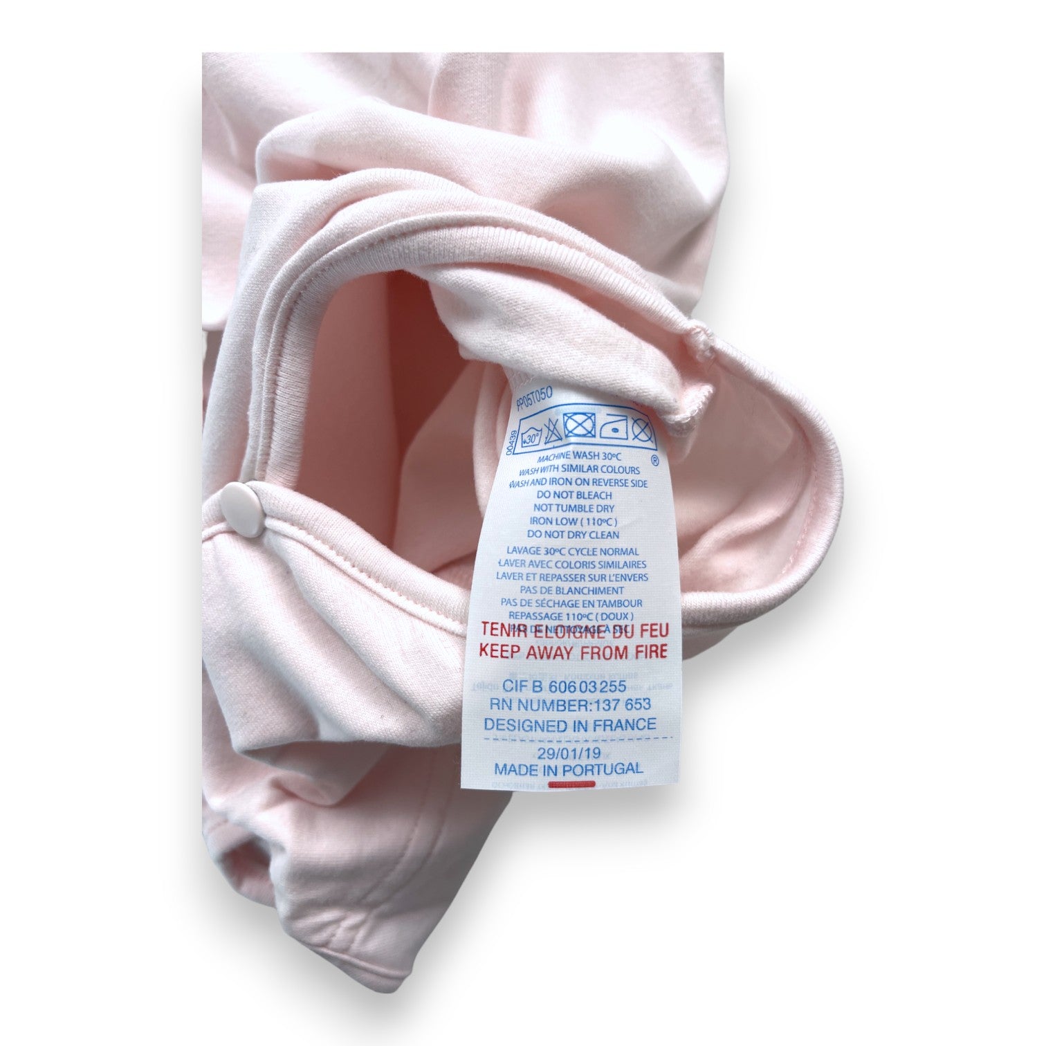 TARTINE & CHOCOLAT - Rosa Body mit Spitzenkragen - 2 Jahre