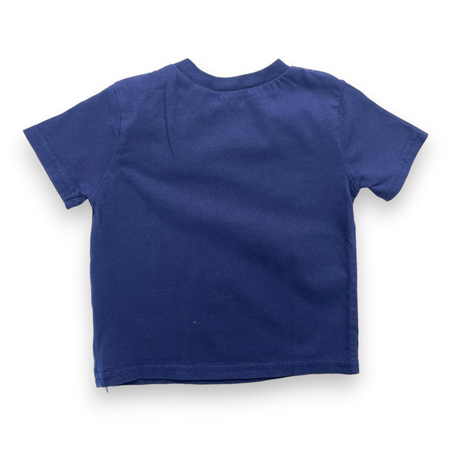 RALPH LAUREN - Navy blue embroidered logo t-shirt - 12 months