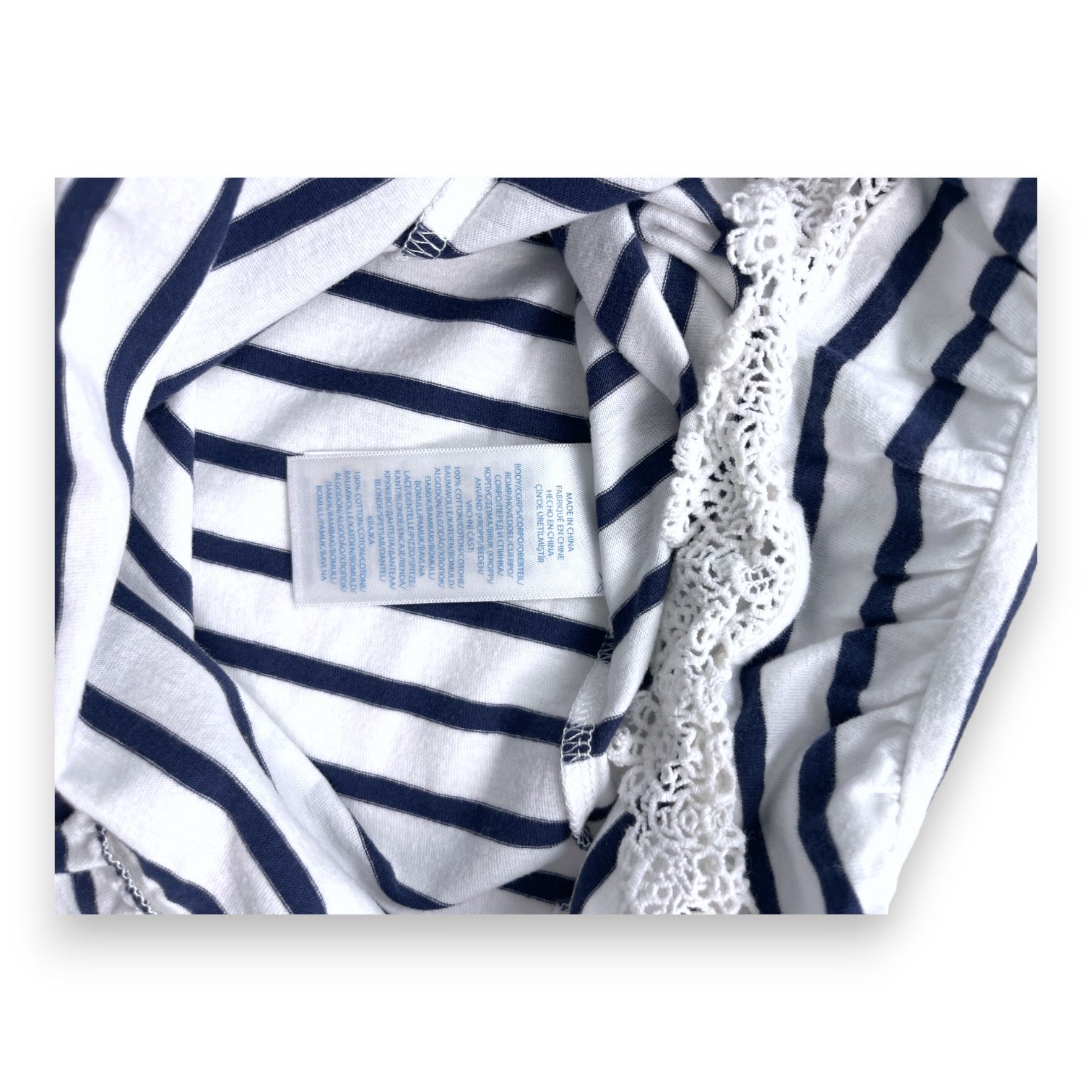 RALPH LAUREN - Navy striped bloomer dress set - 9 months