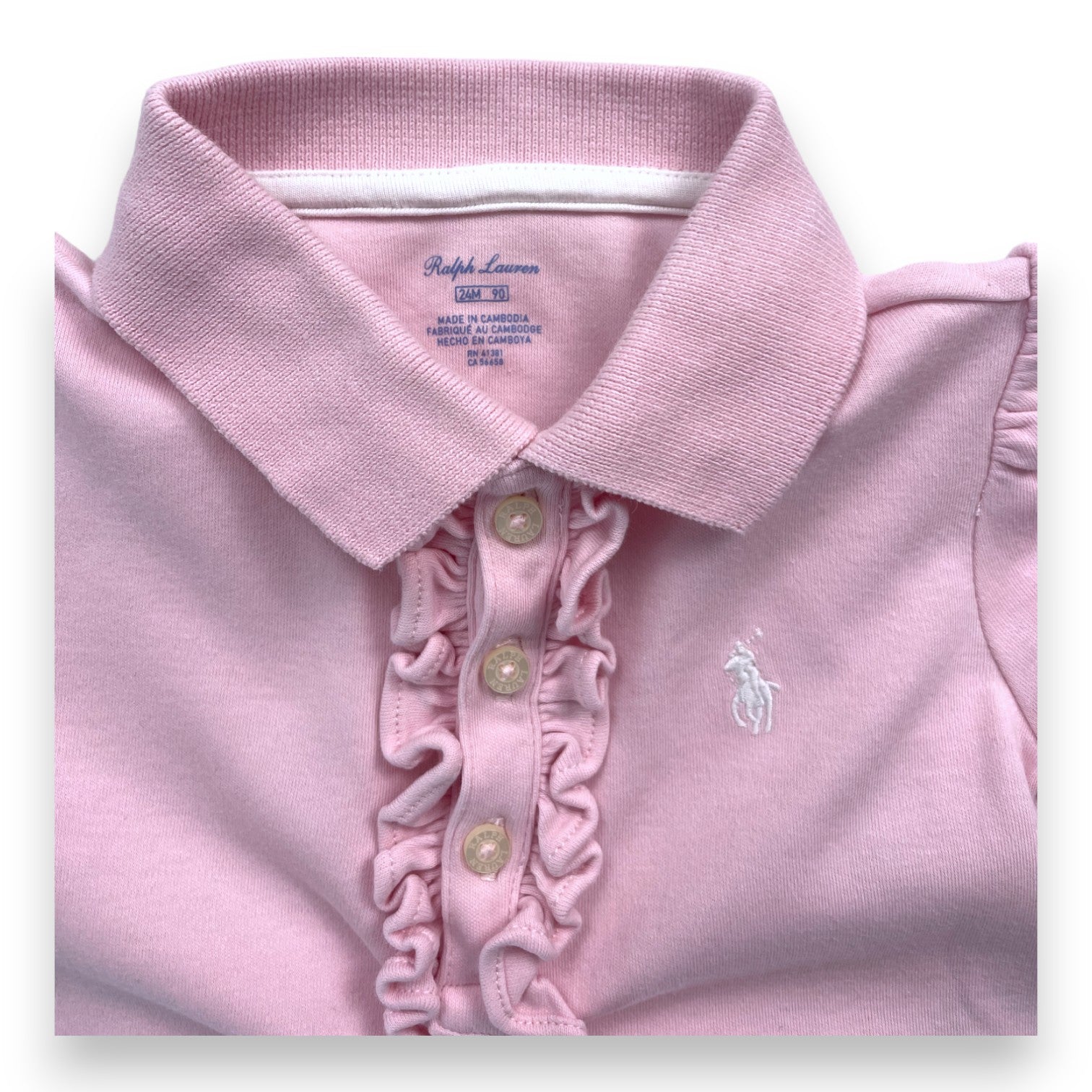 RALPH LAUREN - Rosa Body/Polo - 2 Jahre
