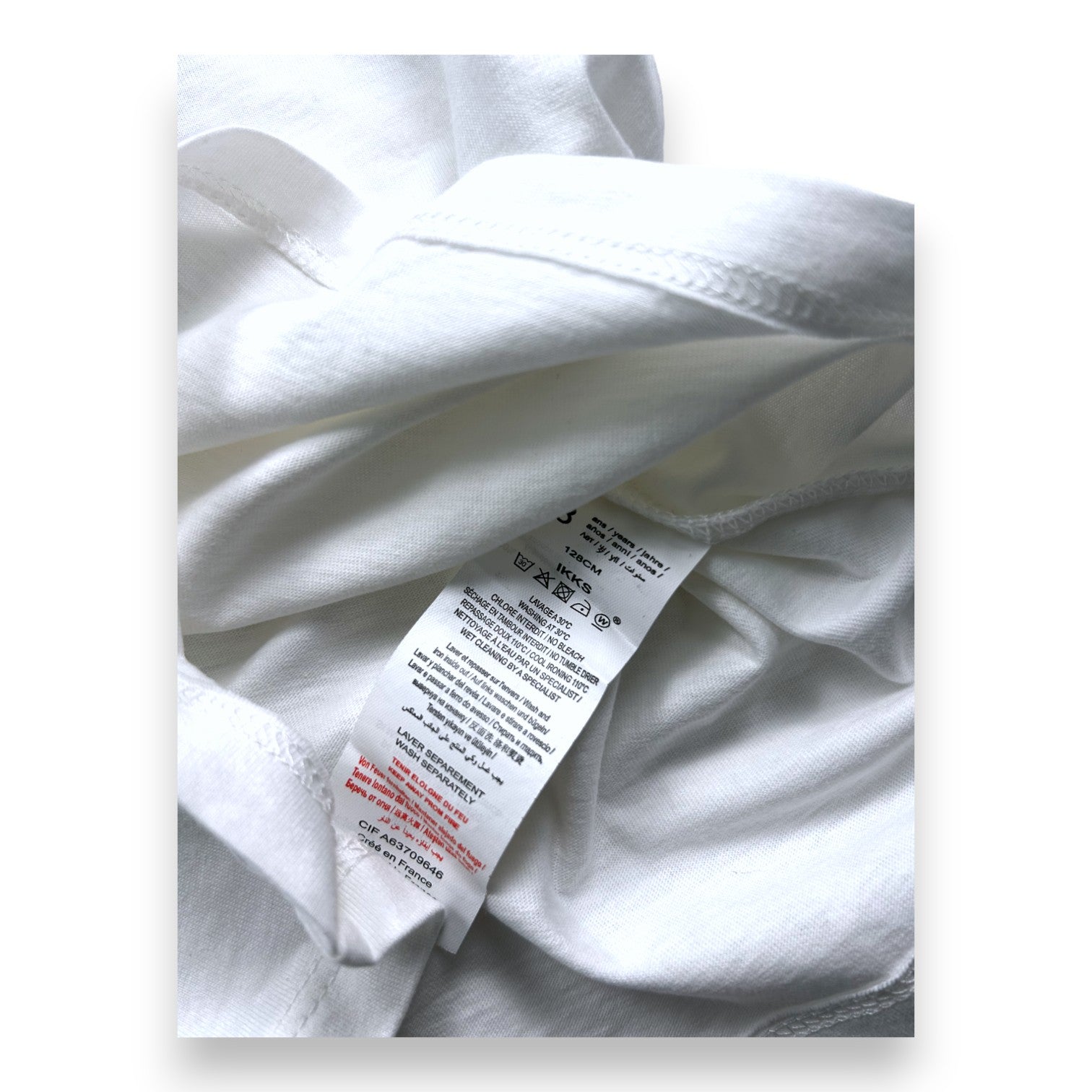 IKKS - White dog design T-shirt - 8 years