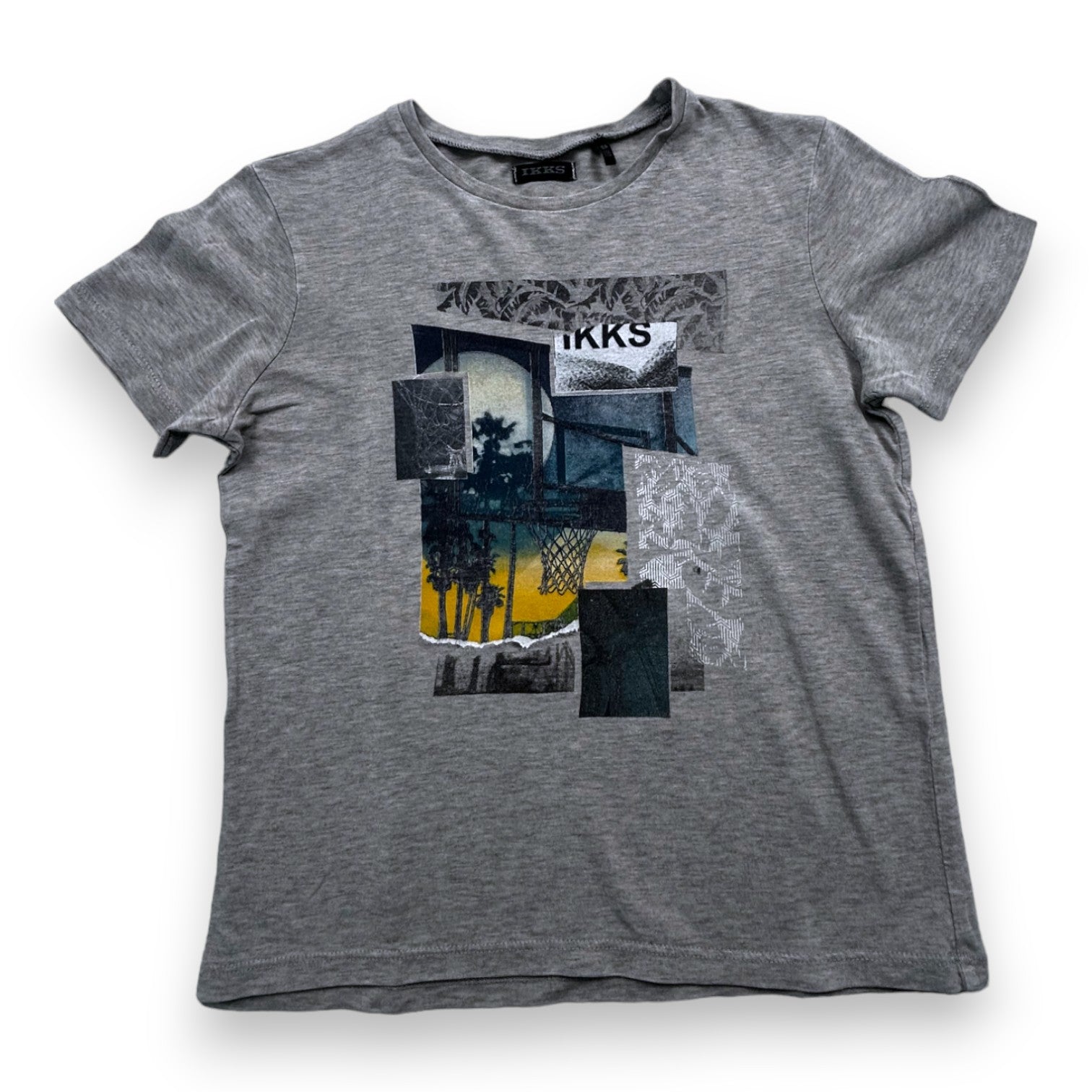 IKKS - T-shirt gris imprimé basketball - 8 ans