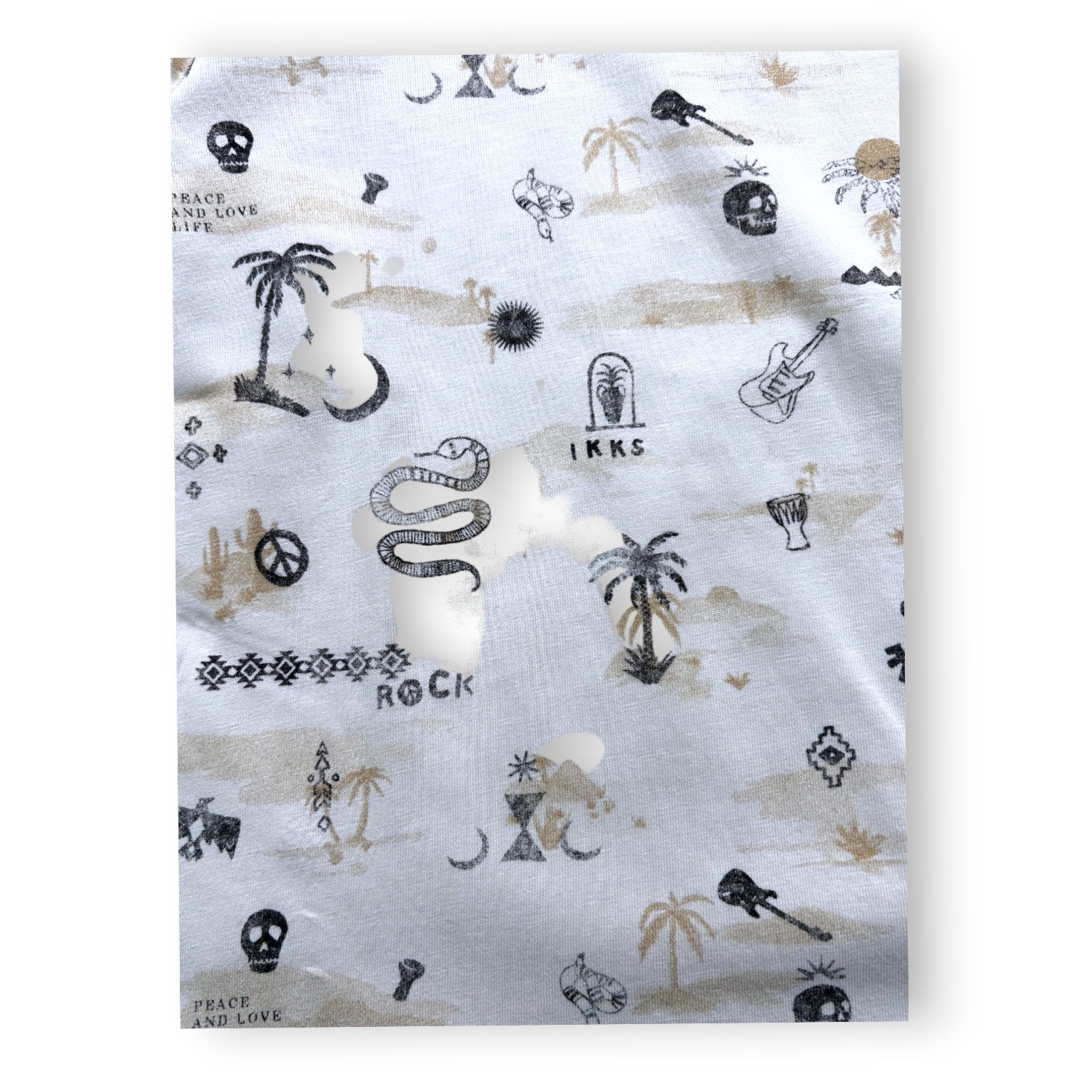 IKKS - Ecru bedrucktes T-Shirt - 8 Jahre