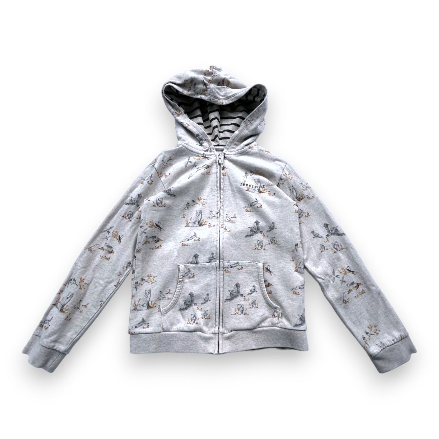 ARSÈNE ET LES PIPELETTES - Veste à zip écrue à motif animalier - 8 ans