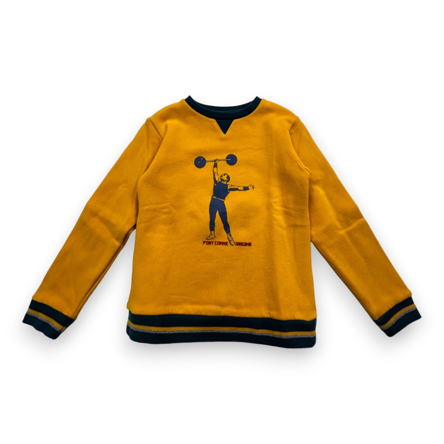 ARSÈNE ET LES PIPELETTES - Pull jaune imprimé - 8 ans