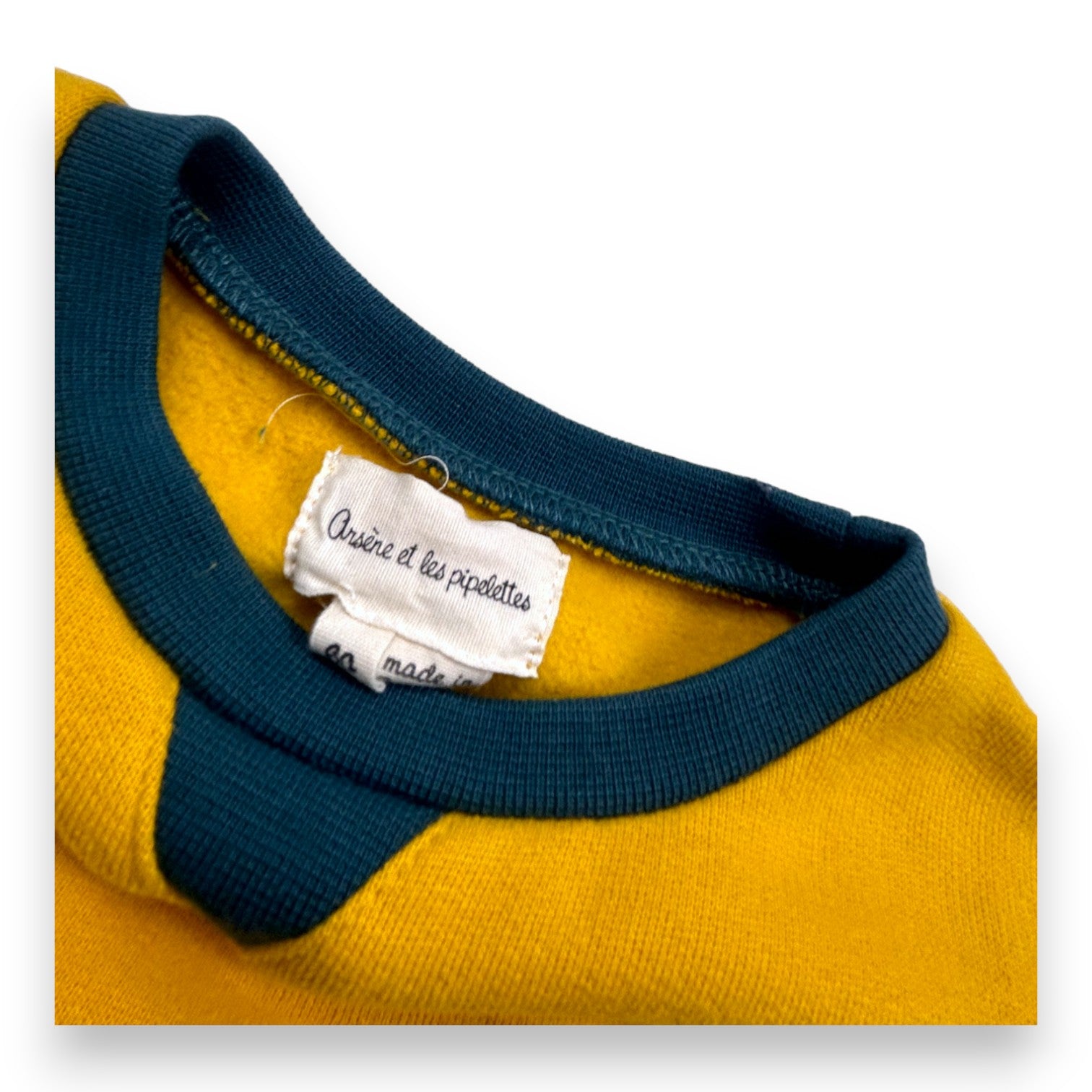 ARSÈNE ET LES PIPELETTES - Pull jaune imprimé - 8 ans