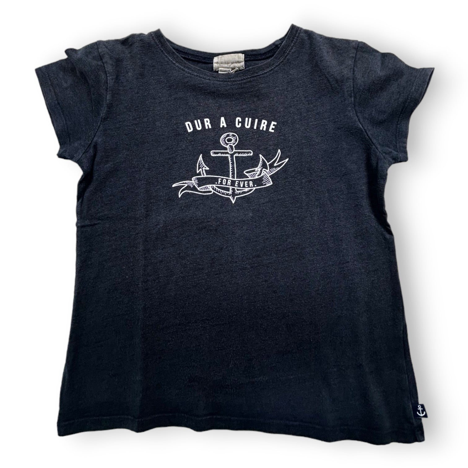 ARSÈNE ET LES PIPELETTES - T-shirt bleu imprimé ancre - 8 ans