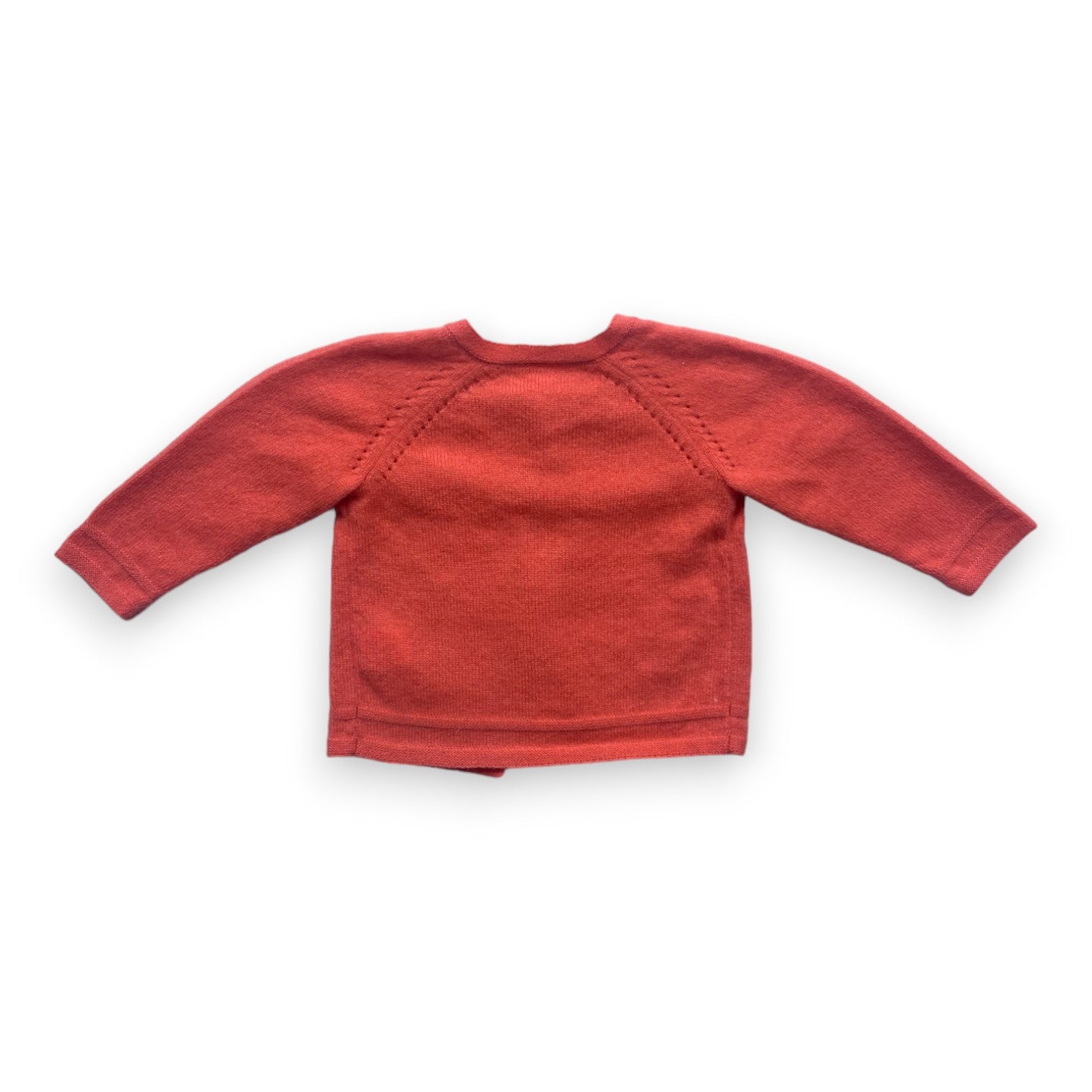 BONPOINT - Pink/red cashmere cardigan - 3 months