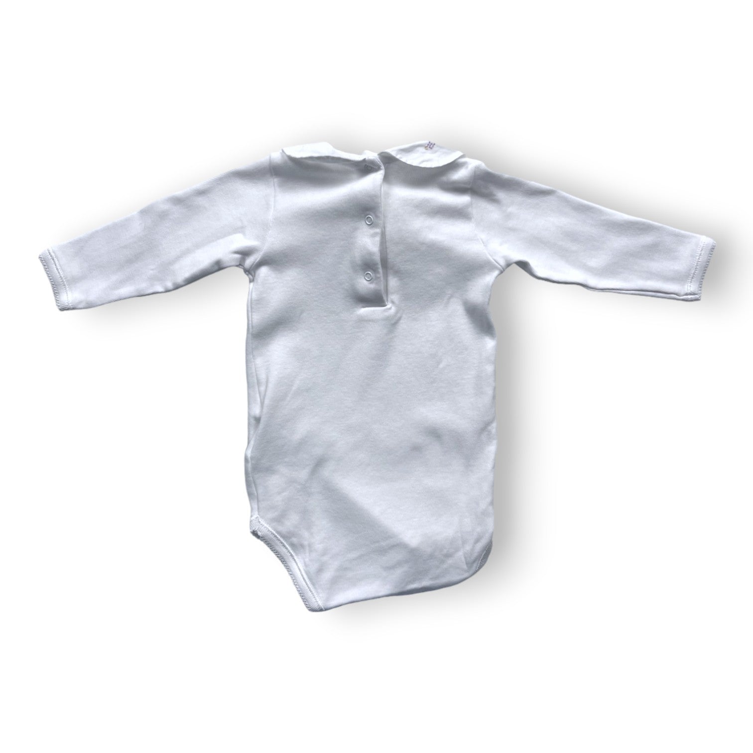 BONPOINT - Weißer Body mit Obststickerei am Kragen - 6 Monate