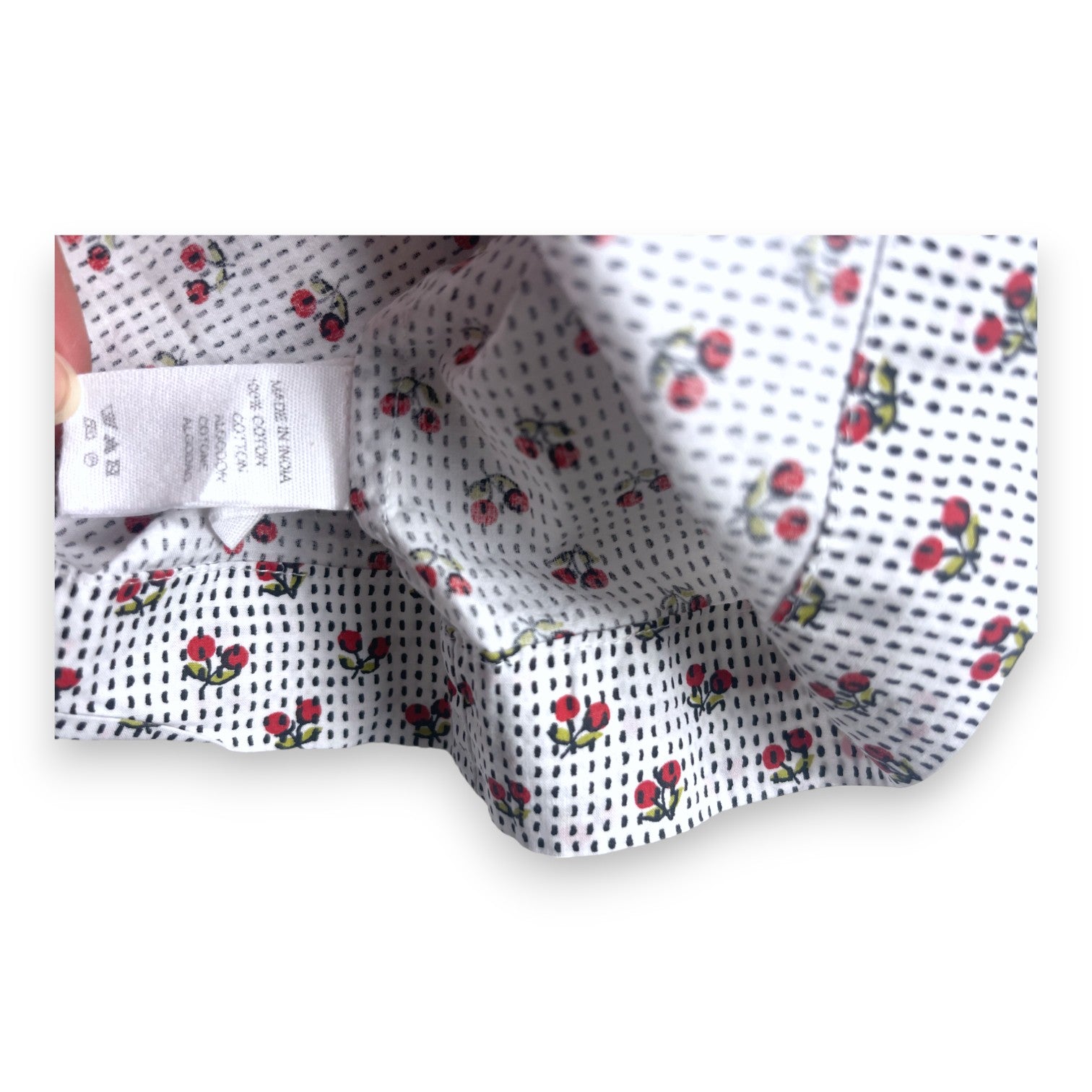 BONPOINT - Sleeveless dress with cherry patterns - 6 months