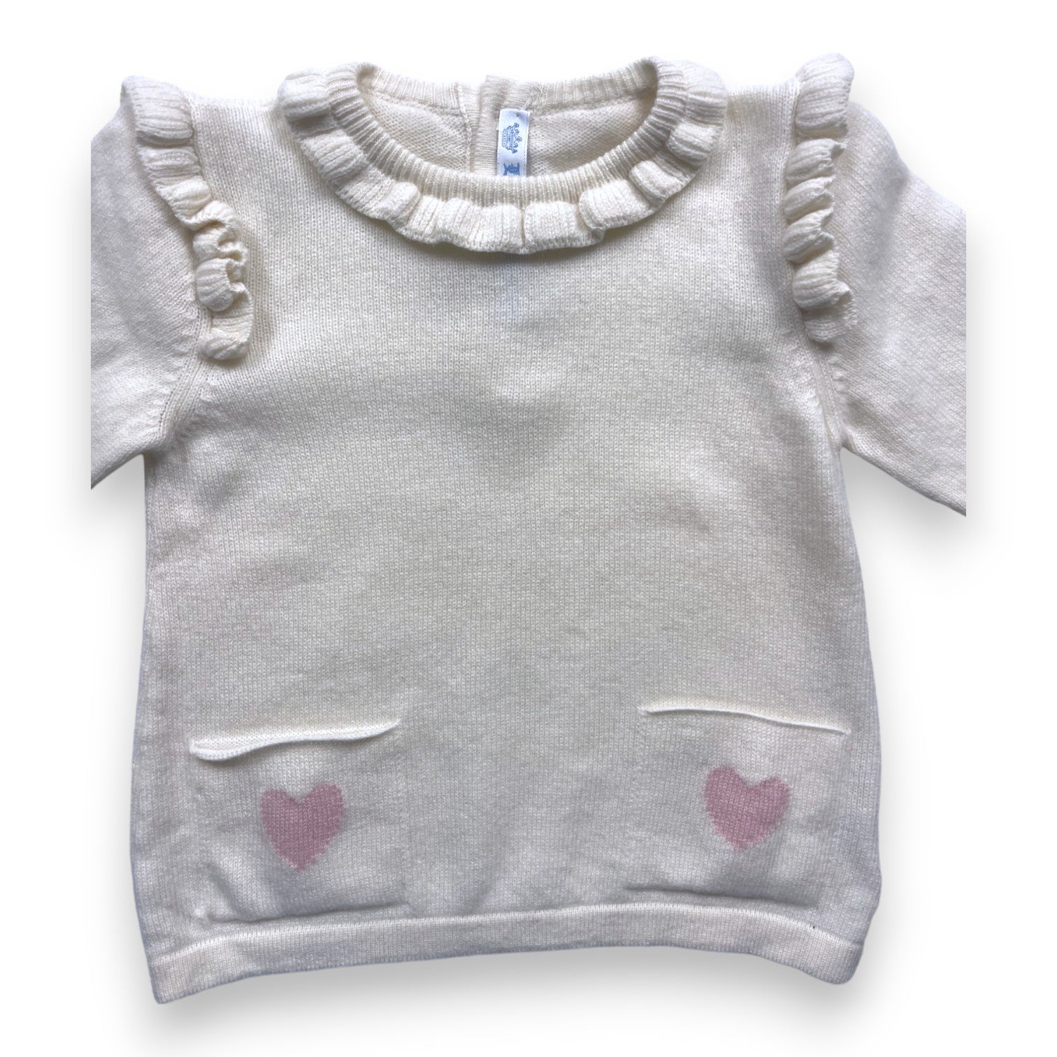 LA CHATELAINE - Robe écrue en cachemire - 12 mois