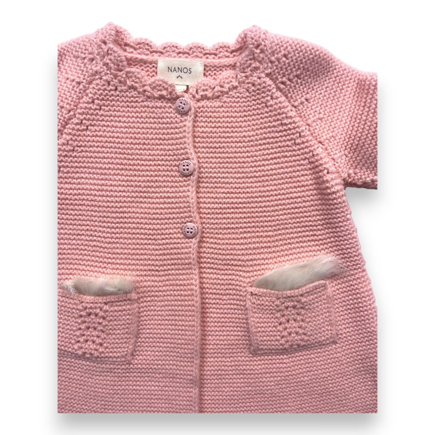 NANOS - Robe rose en laine - 12 mois