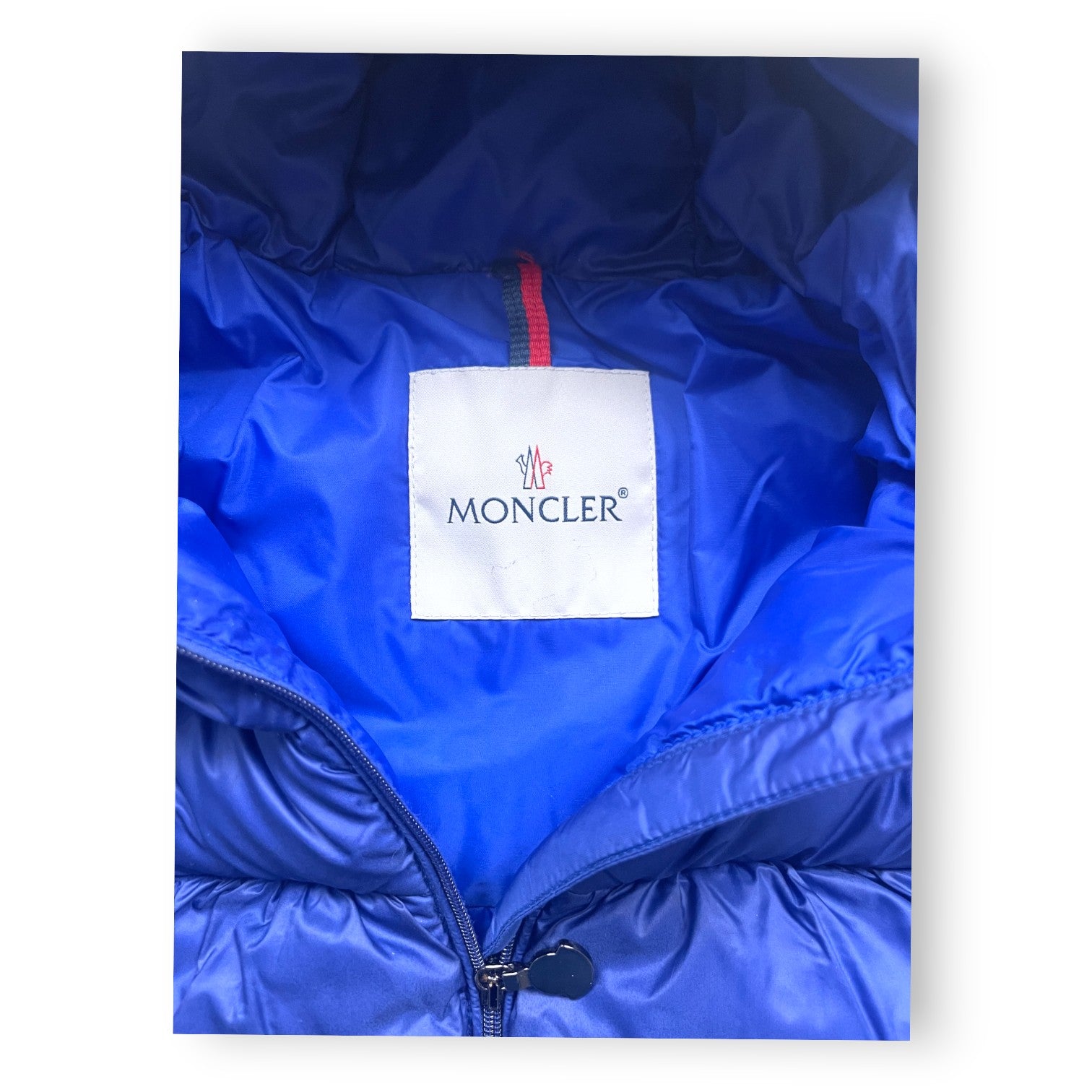 MONCLER - Elektroblaue ausgestellte Daunenjacke - 2 Jahre