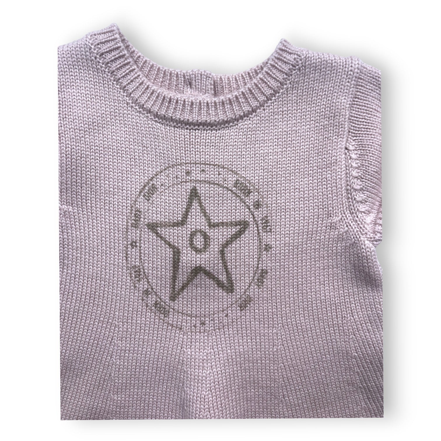 BABY DIOR – Rosafarbenes Set aus Wollkleid und Strickjacke – 3 Monate