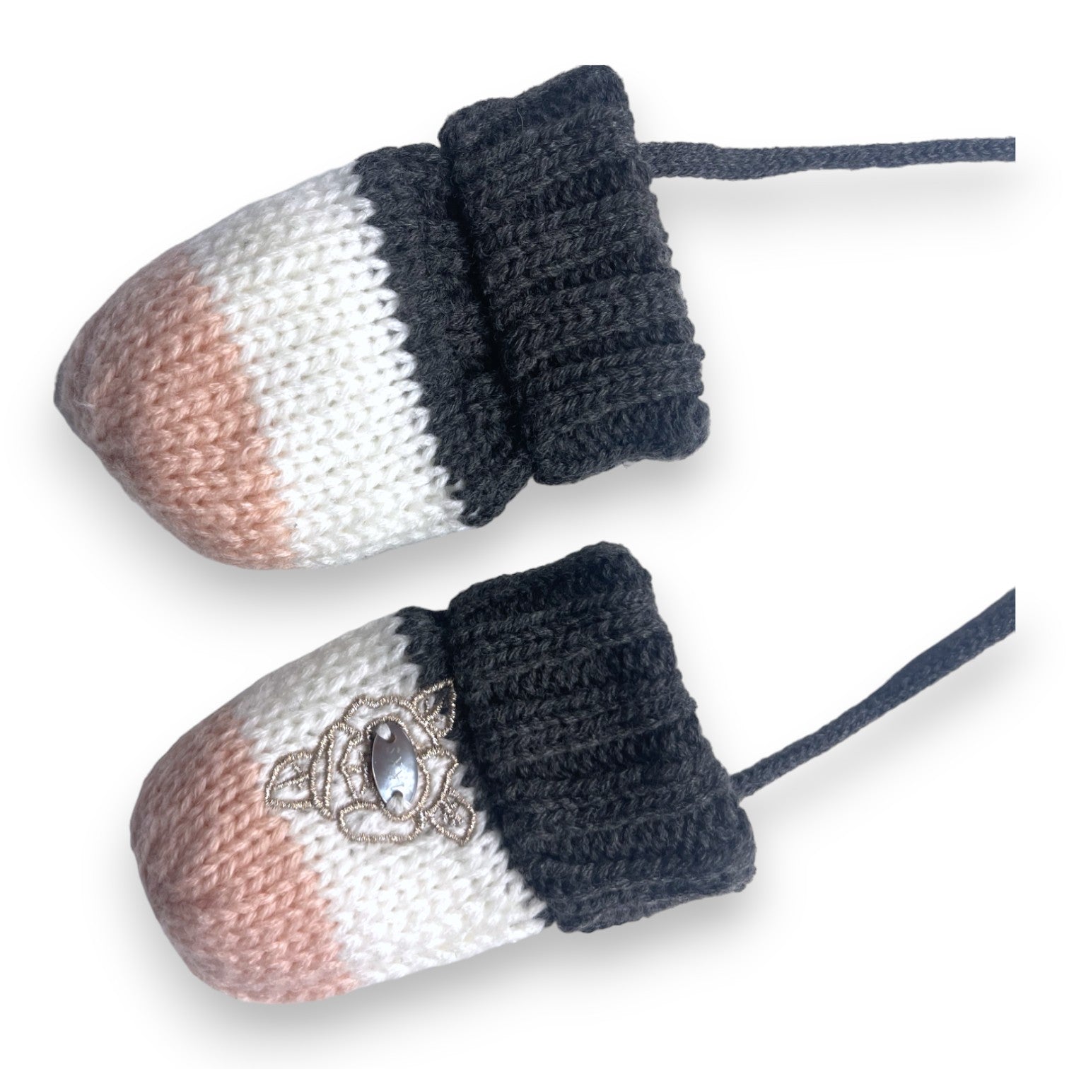 IKKS - Dreifarbige Strickfäustlinge - 3/6 Monate