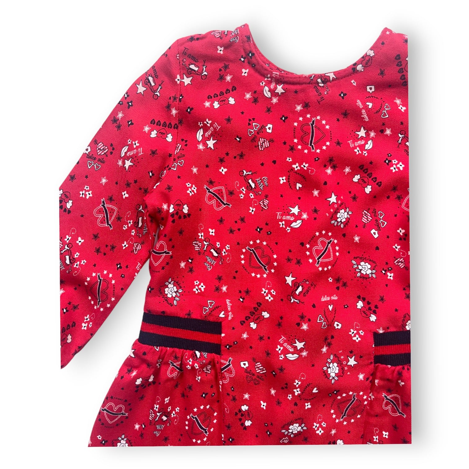 IKKS - Rotes gemustertes Kleid - 18 Monate