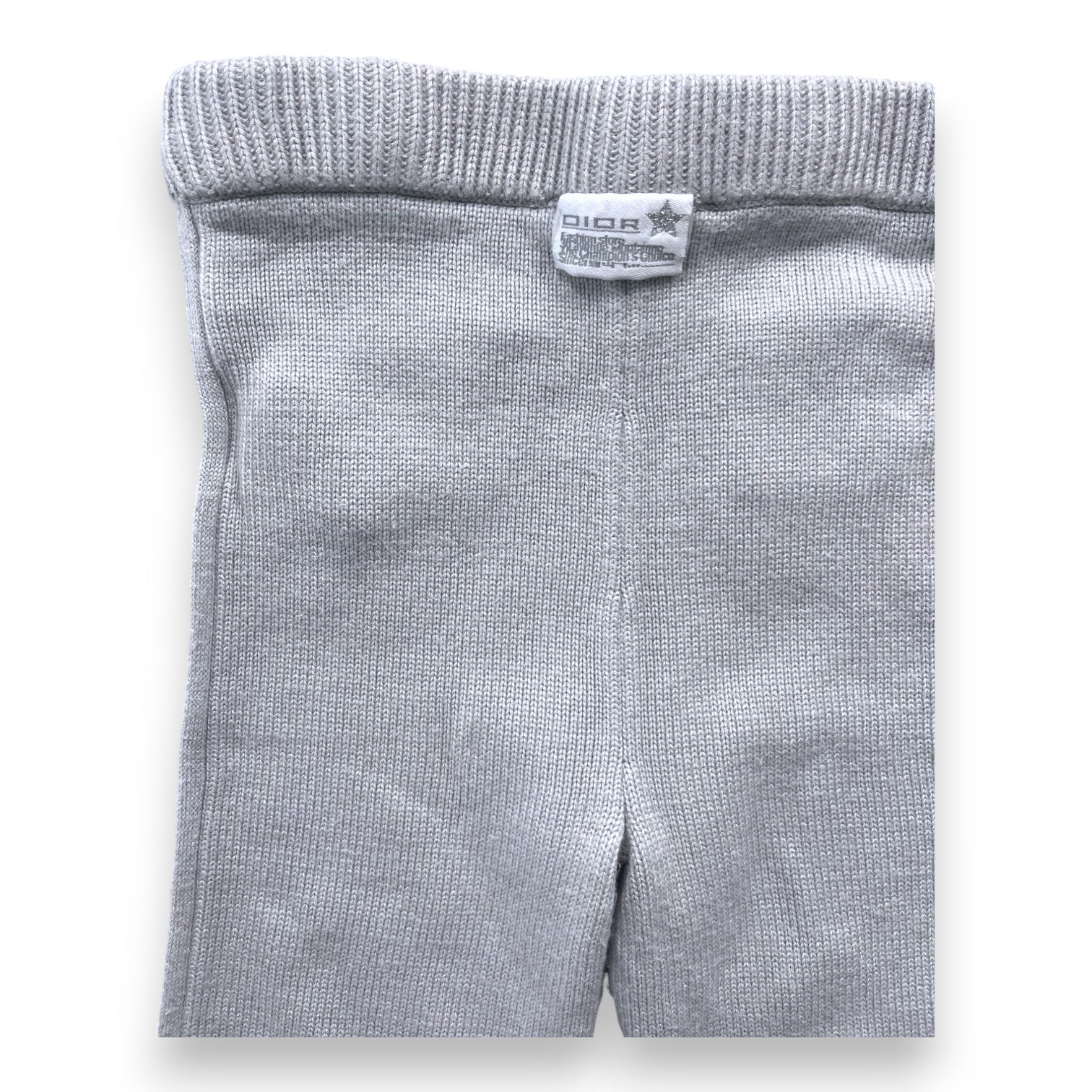 BABY DIOR - Grey vest and pants set with white trim - 9 months