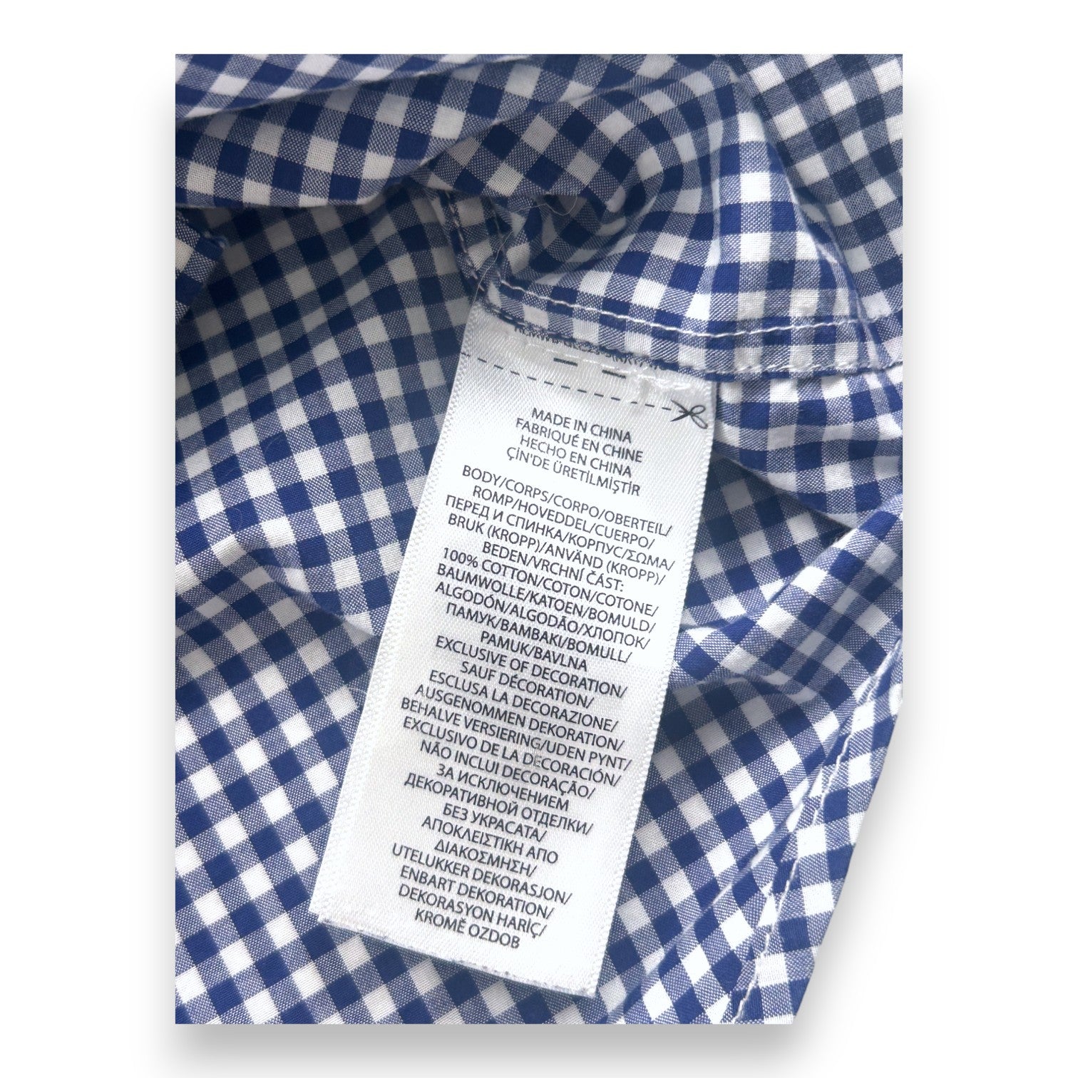RALPH LAUREN - Blue checked shirt - 3 years