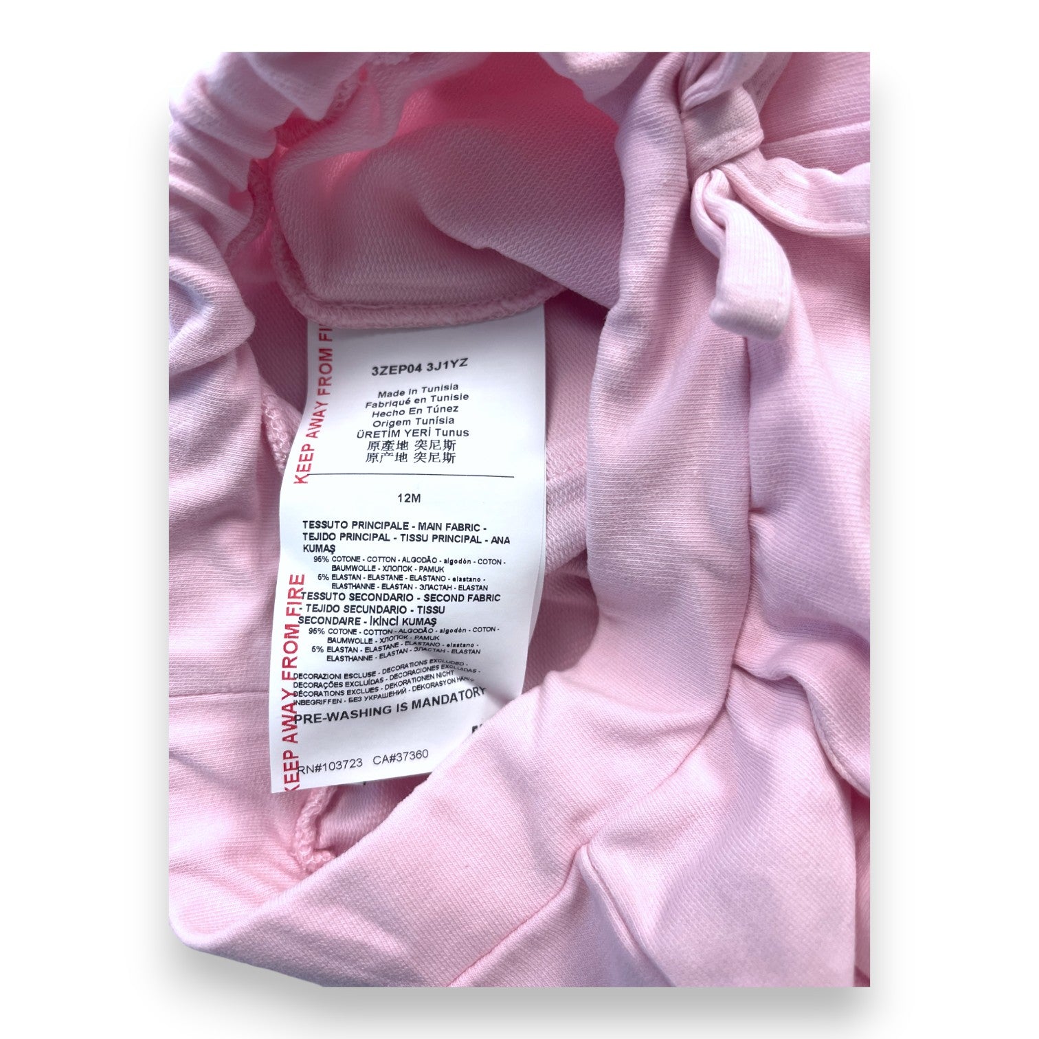 ARMANI - Pink pants - 12 months