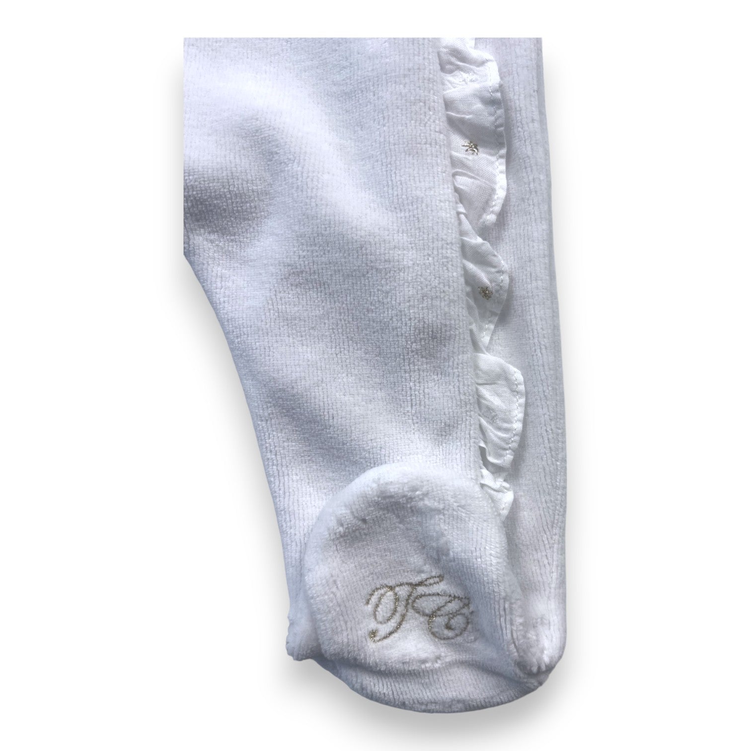 TARTINE & CHOCOLAT - Pyjama velours blanc - 1 mois