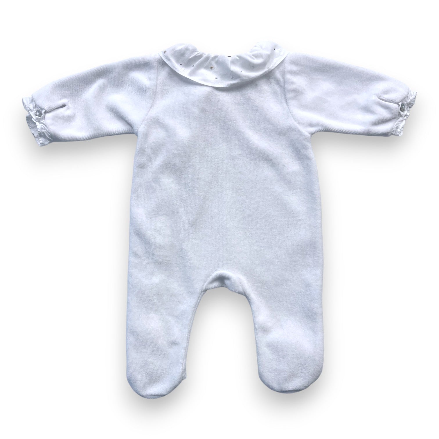 TARTINE & CHOCOLAT - Pyjama velours blanc - 1 mois