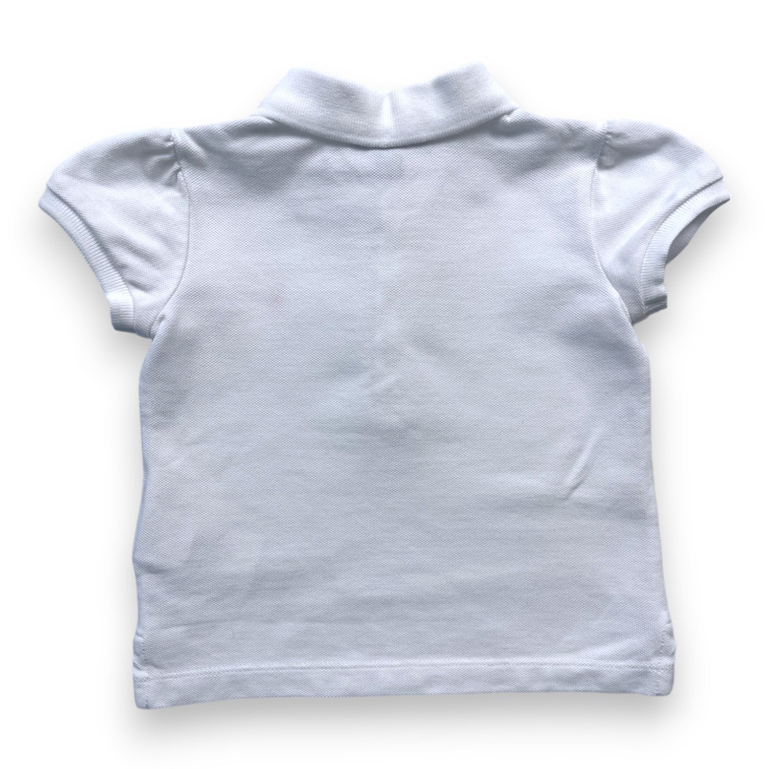 RALPH LAUREN - Weißes Poloshirt mit rosa gesticktem Logo - 2 Jahre