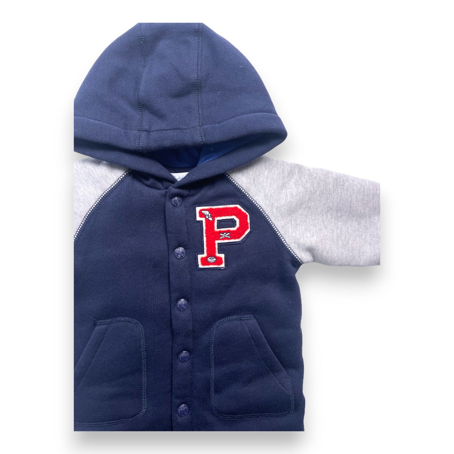 RALPH LAUREN - Combinaison pilote bleu marine en coton - 6 mois