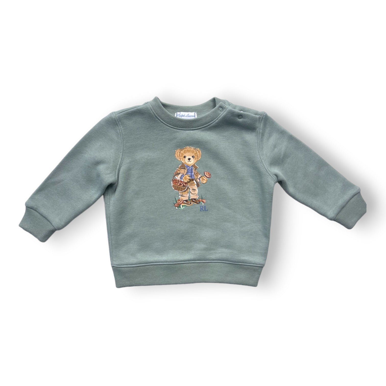 RALPH LAUREN - Ensemble vert motif teddy bear - 9 mois