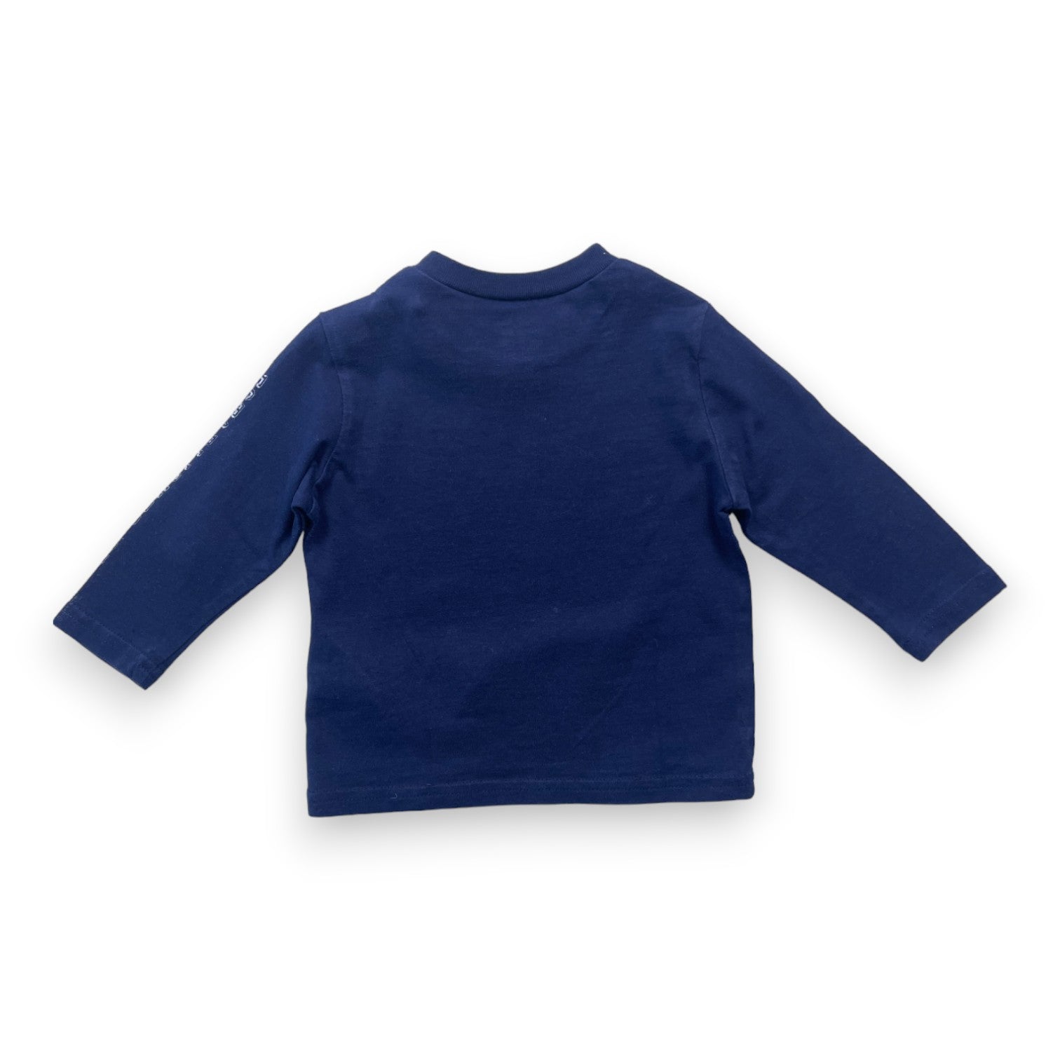 RALPH LAUREN - Navy blue patterned long-sleeved T-shirt - 9 months