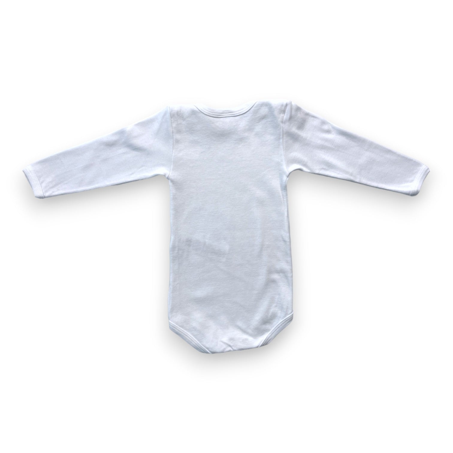 PETIT BATEAU - Body à manches longues blanc - 12 mois