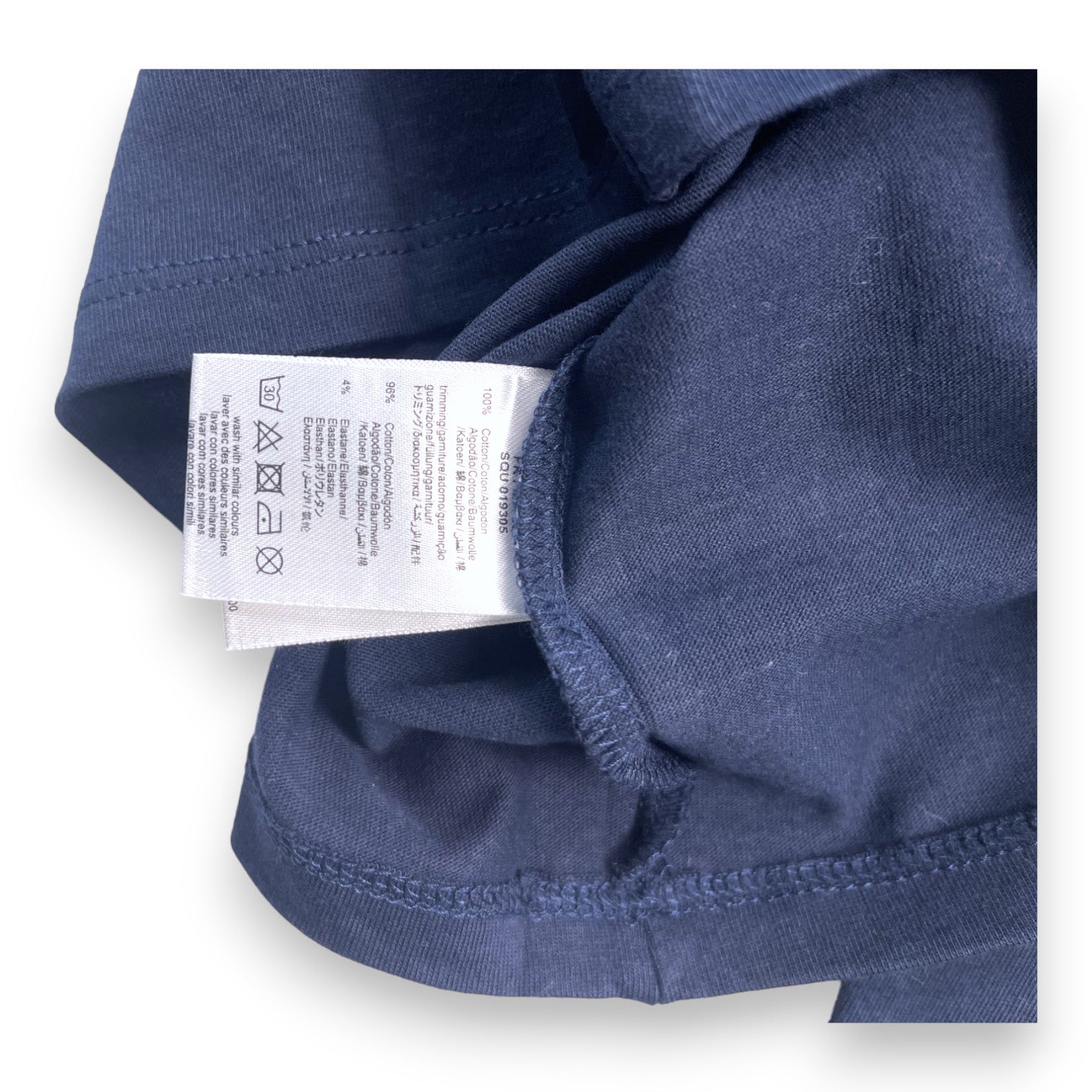 HUGO BOSS - T shirt bleu marine à manches longues - 3 ans