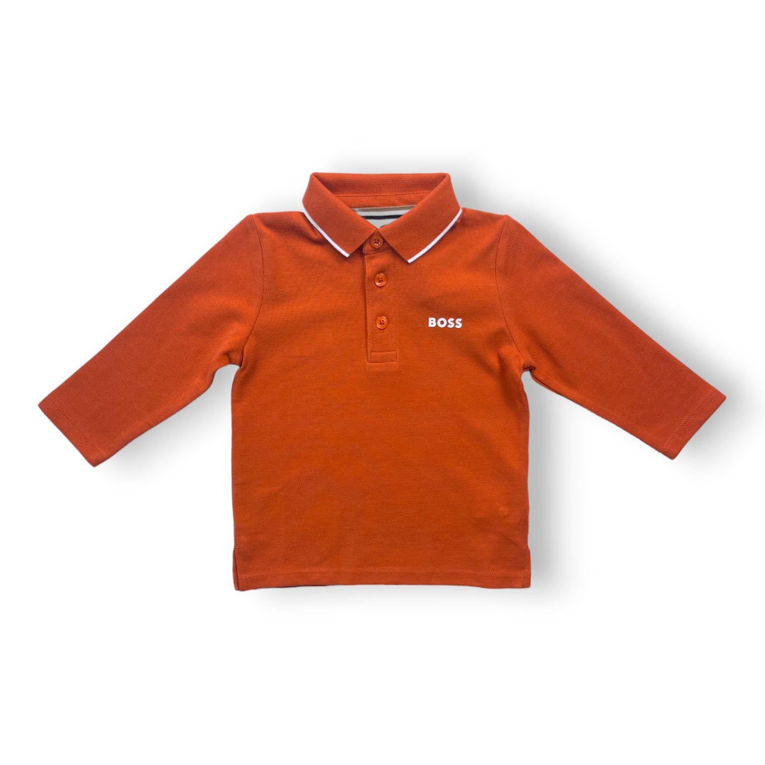 HUGO BOSS - Polo manches longues orange (neuf) - 12 mois