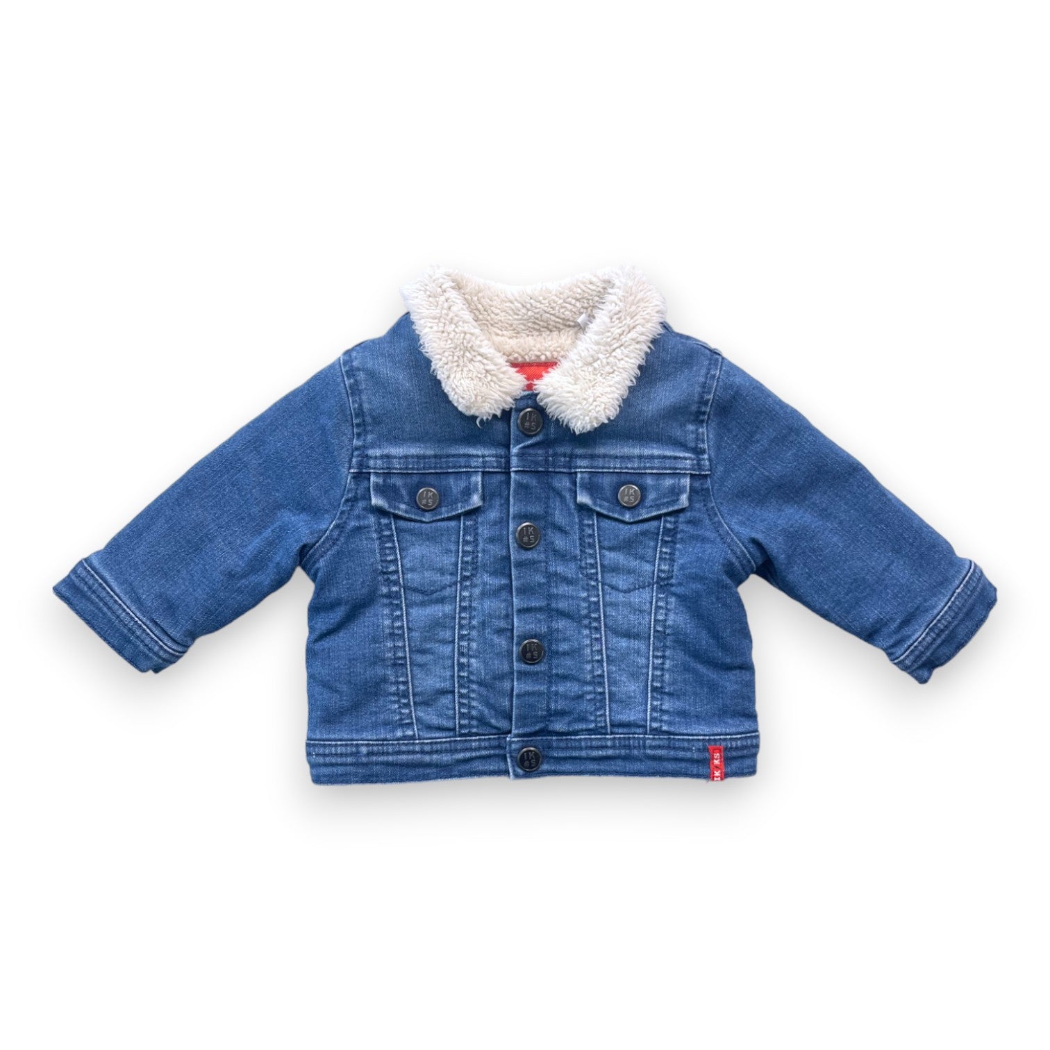 IKKS - Veste en denim col moumoute - 6 mois