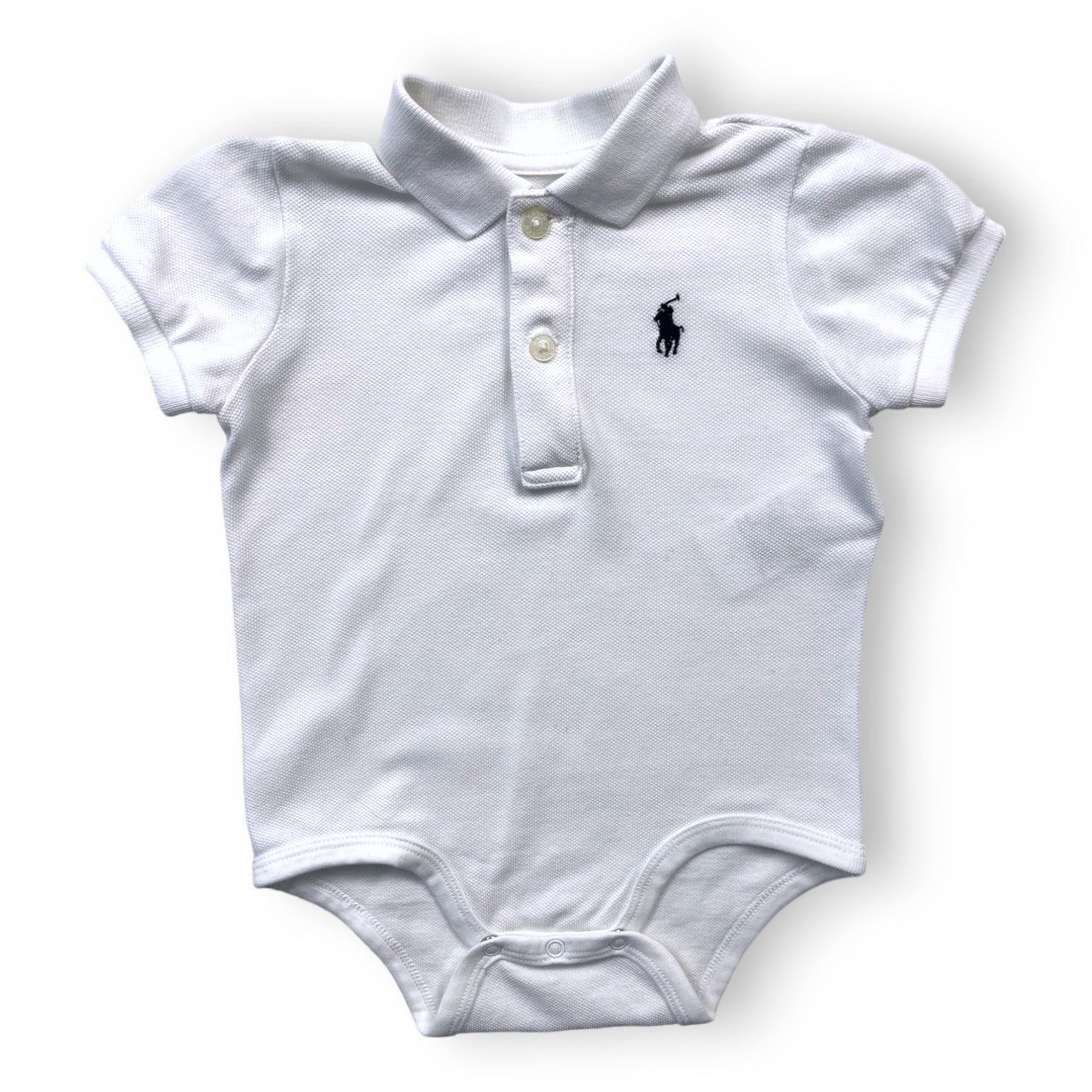 RALPH LAUREN - Body/polo blanc - 6 mois