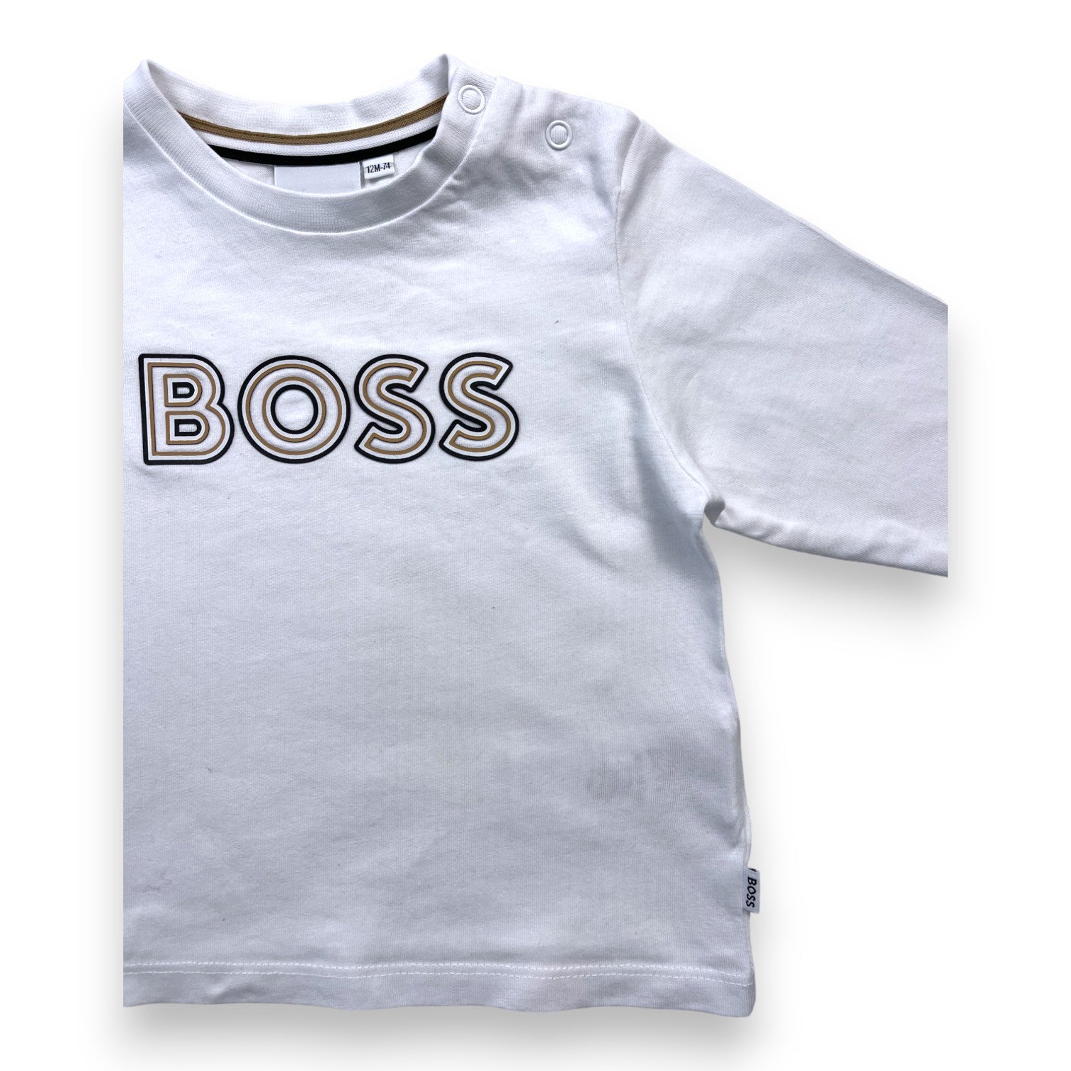 HUGO BOSS - Ensemble t shirt manches longues et survêtement kaki - 12 mois