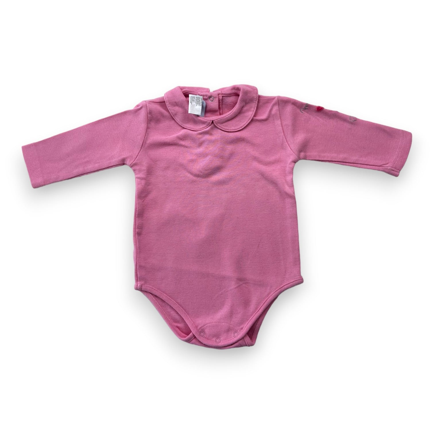 JACADI - Pink Peter Pan collar bodysuit - 12 months