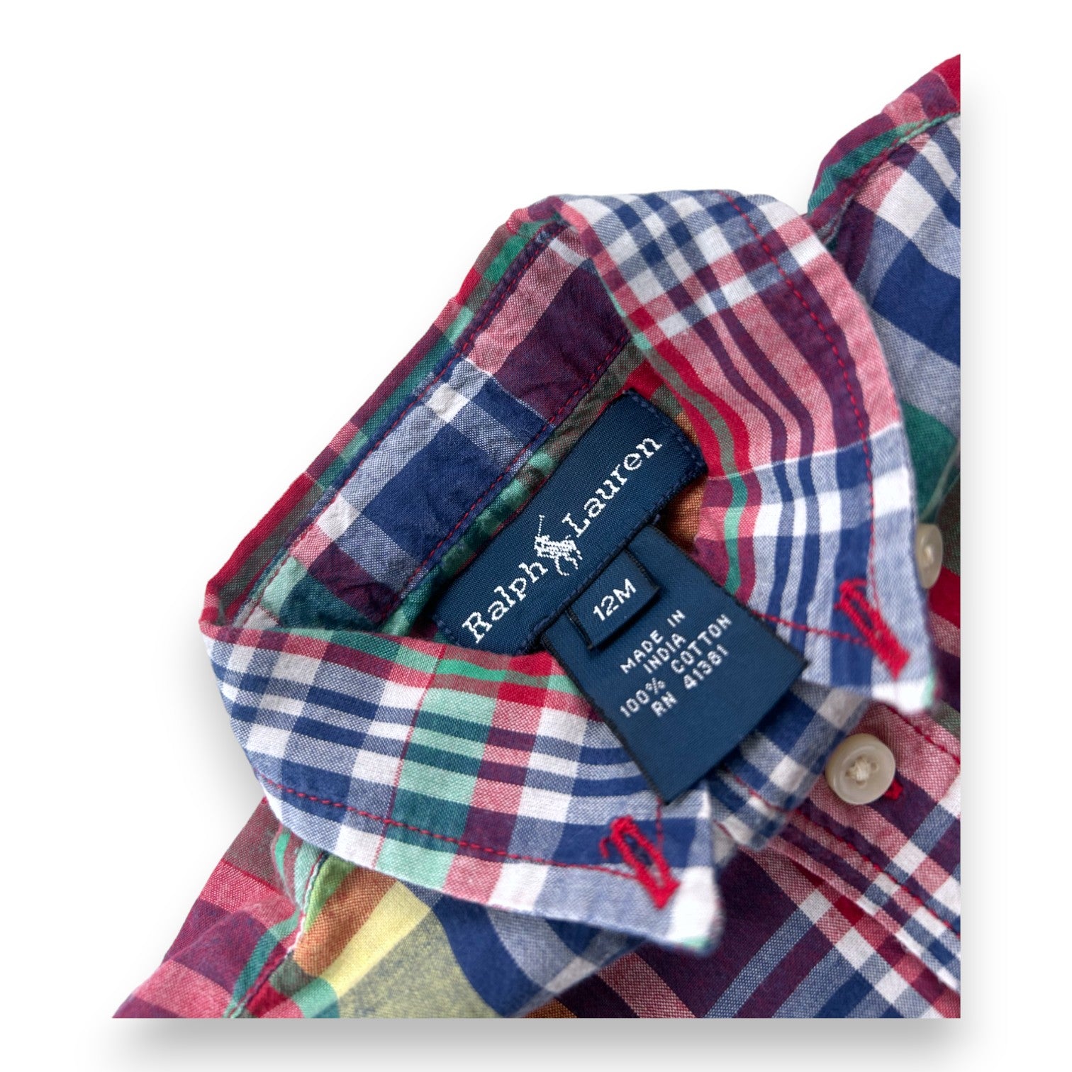 RALPH LAUREN - Plaid shirt - 12 months