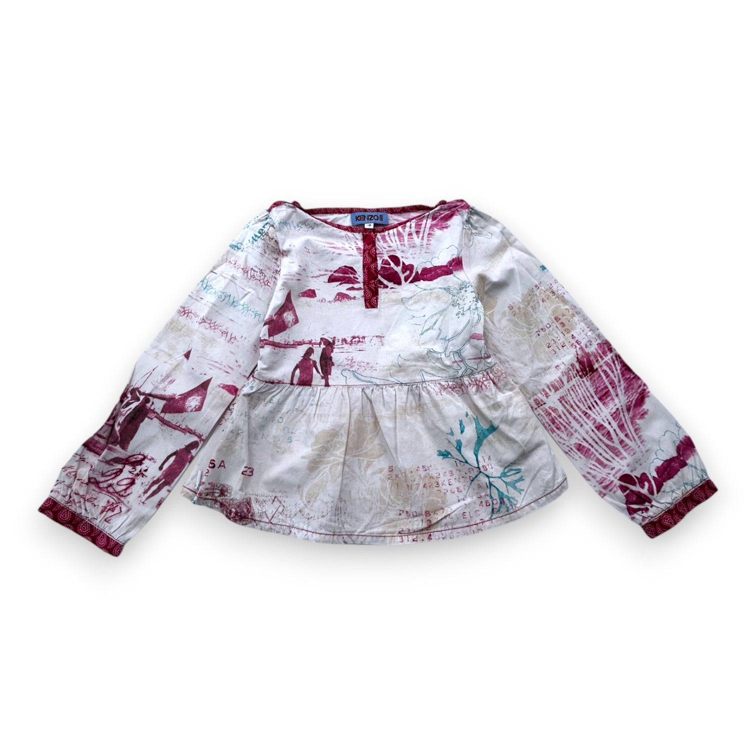 KENZO - Blouse fluide à motifs - 4 ans