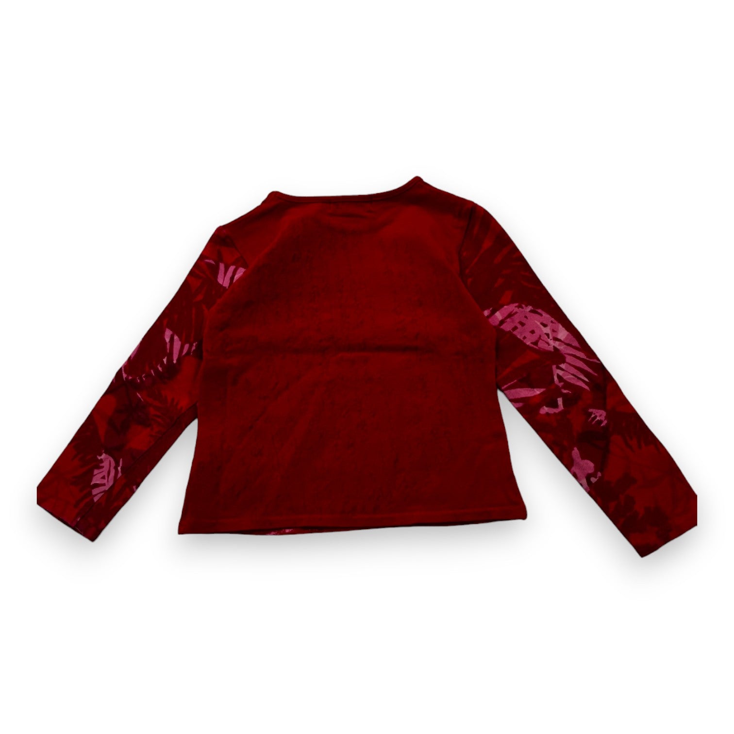 KENZO - Rotes Langarm-T-Shirt mit Aufdrucken - 4 Jahre