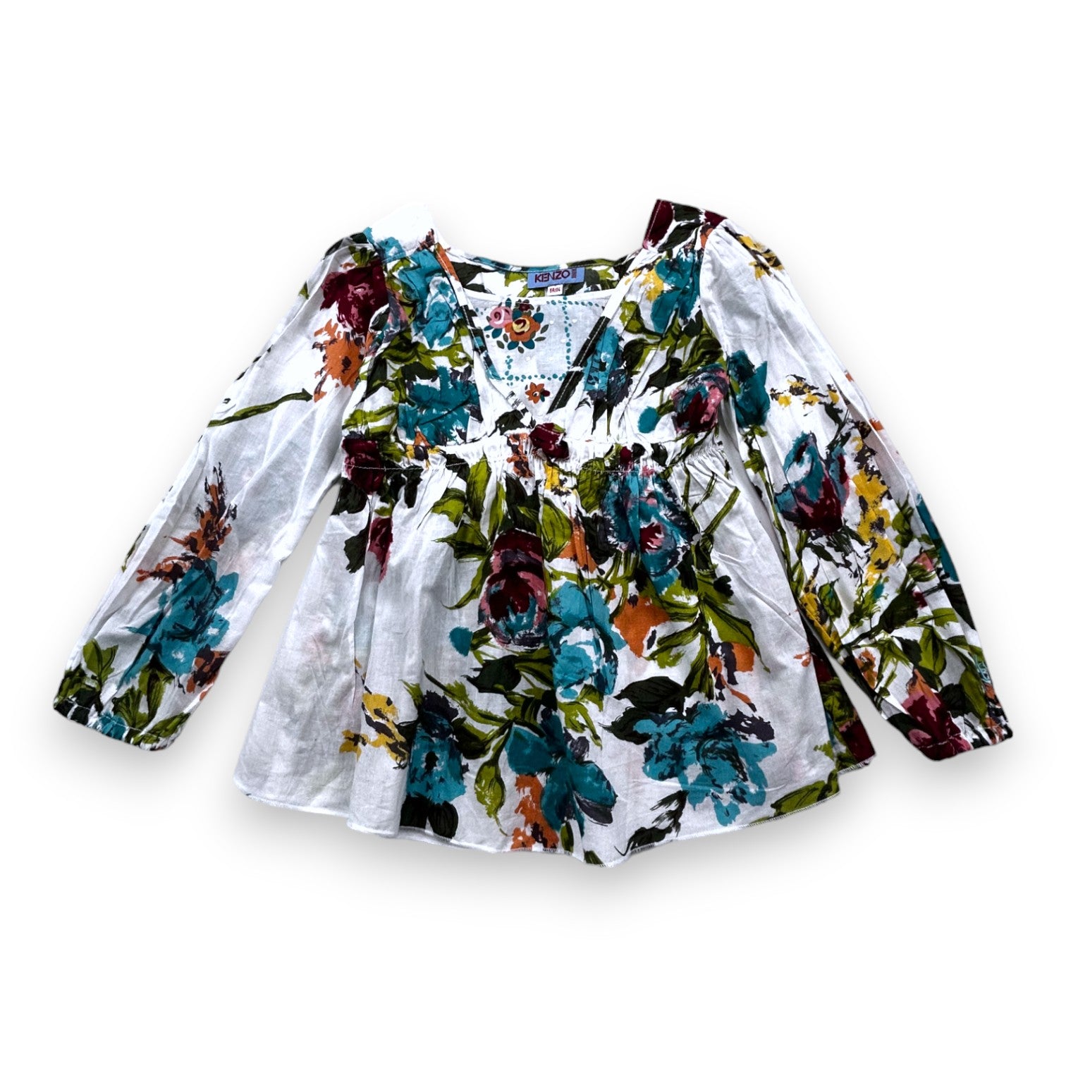 KENZO - White floral blouse - 6 years