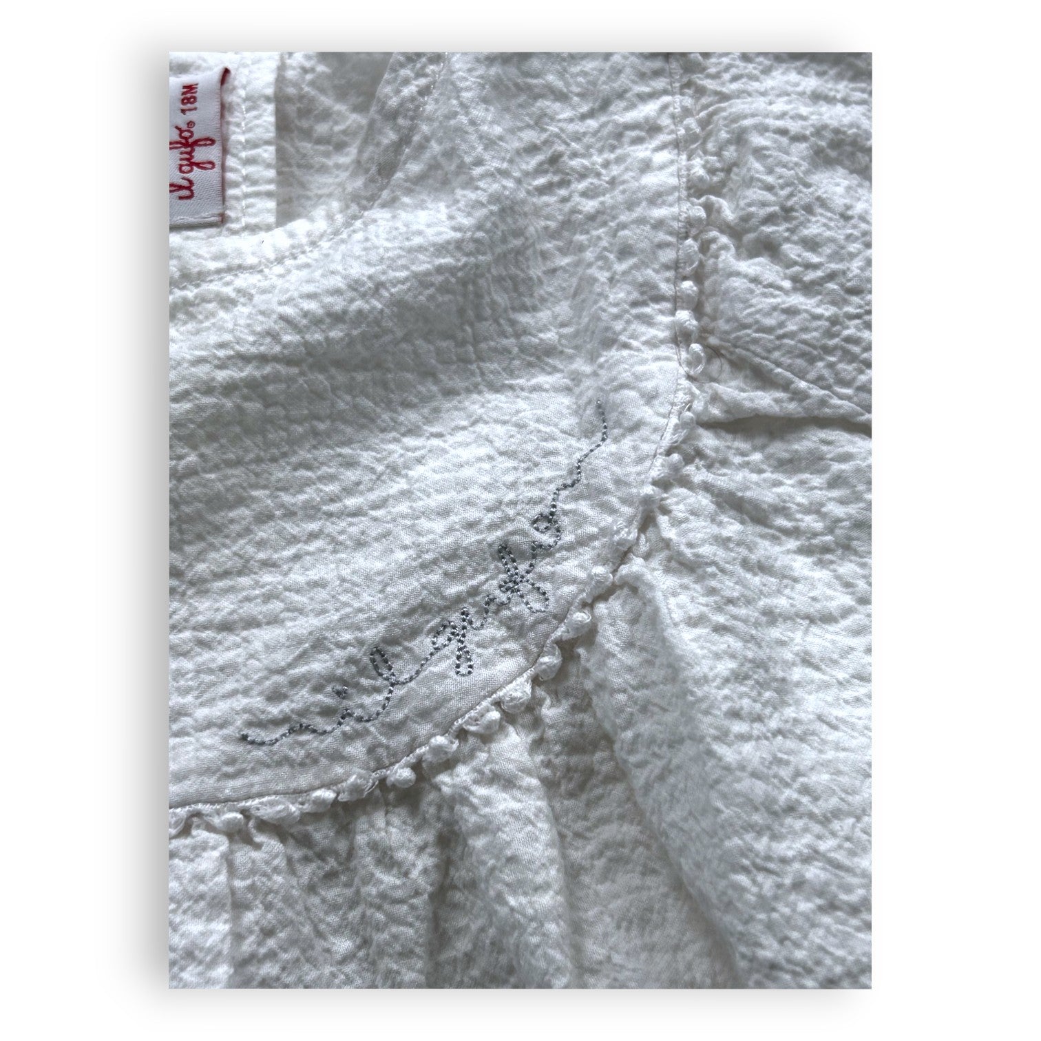 IL GUFO - Blouse blanche à volants - 18 mois