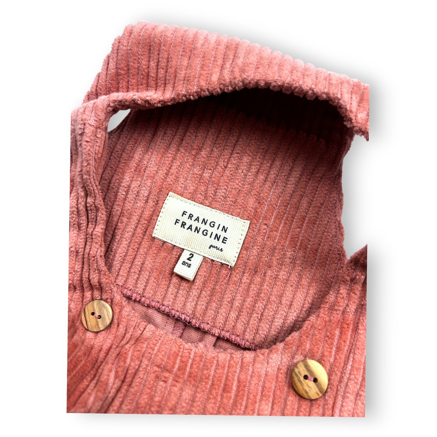 FRANGIN FRANGINE - Salopette rose velours - 2 ans