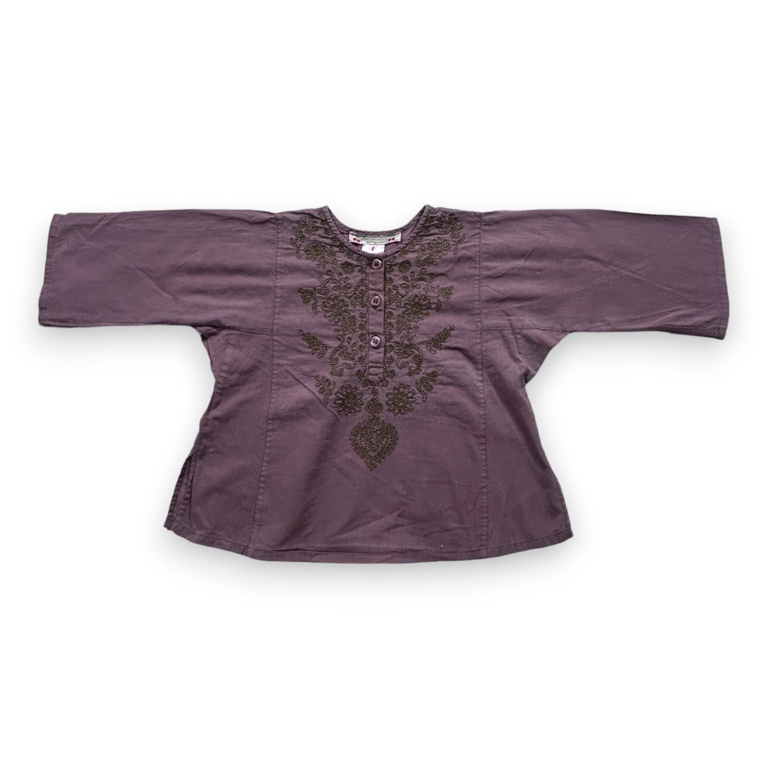 BONPOINT - Blouse large rose détails sur le col - 6 mois