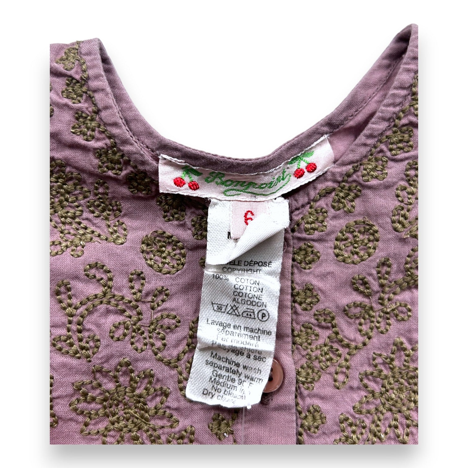 BONPOINT - Weite rosa Bluse mit Details am Kragen - 6 Monate